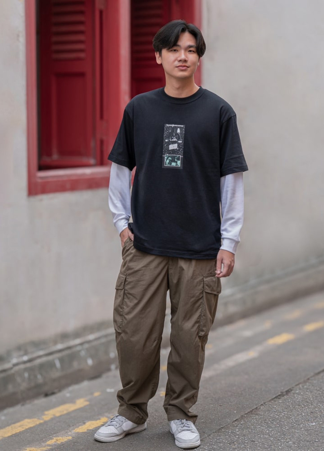 Чорна футболка Uniqlo