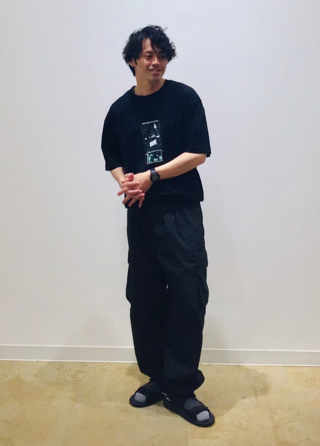 Чорна футболка Uniqlo