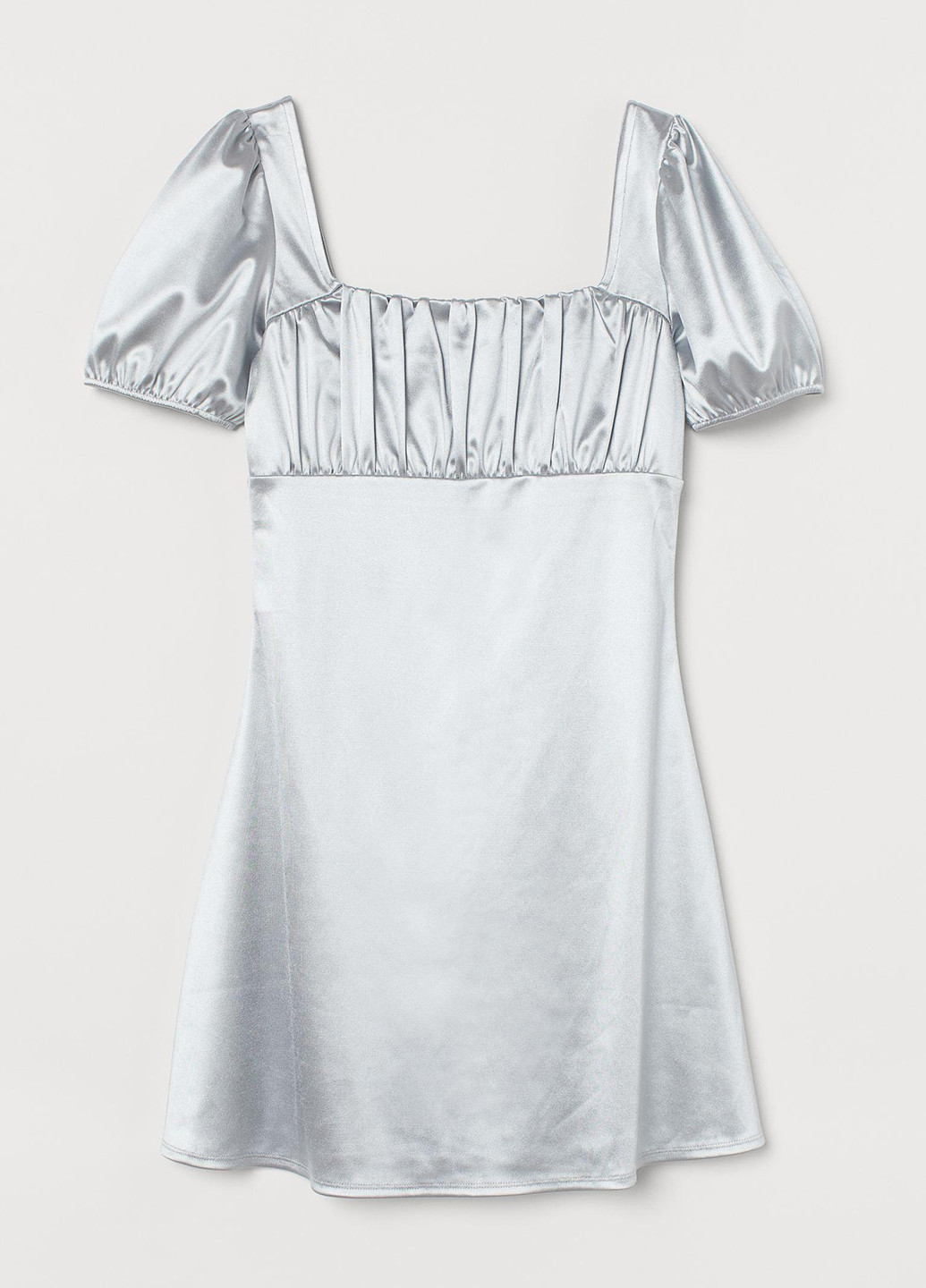 Серебряное кэжуал сукня H&M однотонное