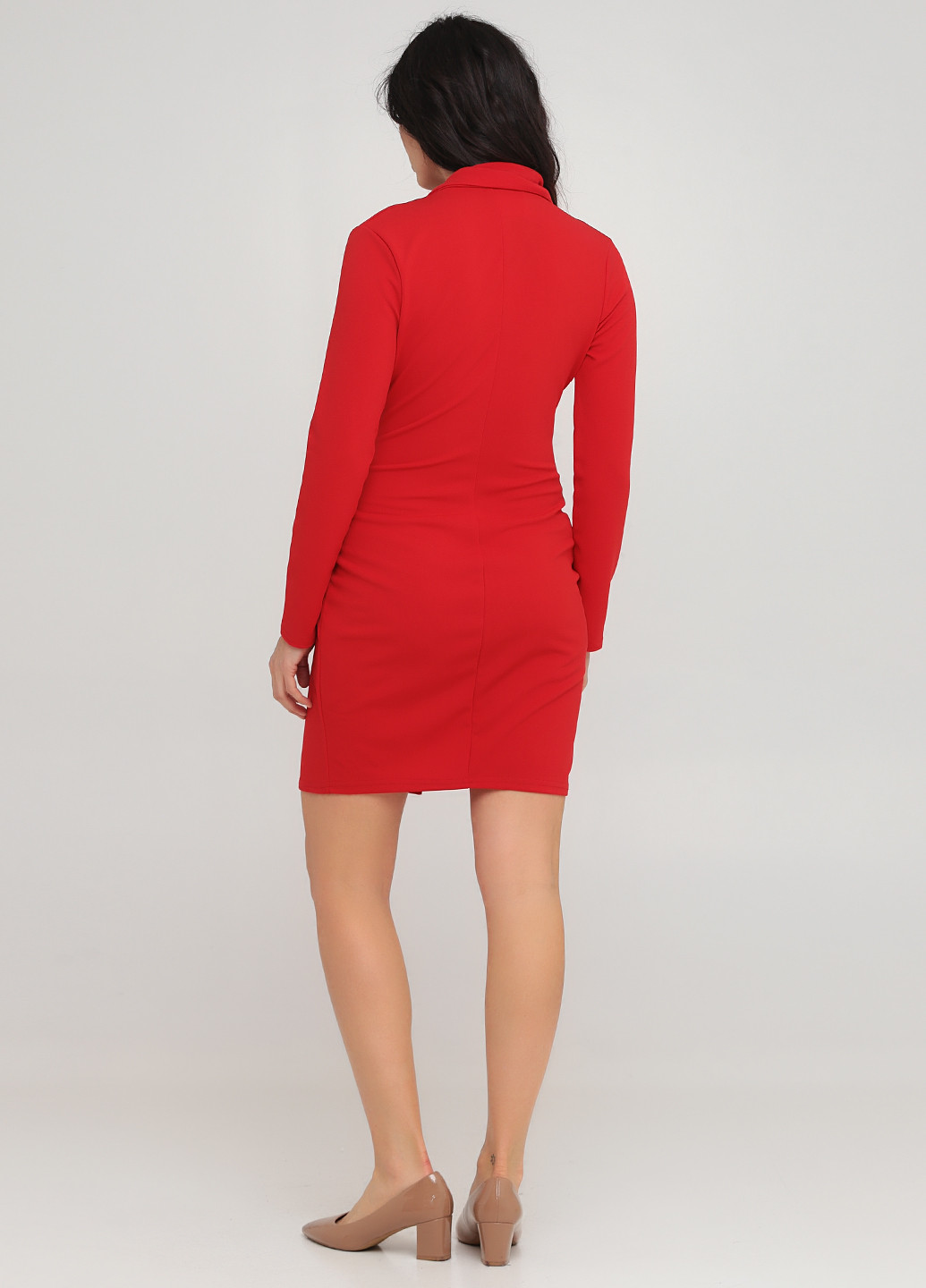 Красное кэжуал платье платье-жакет Boohoo однотонное
