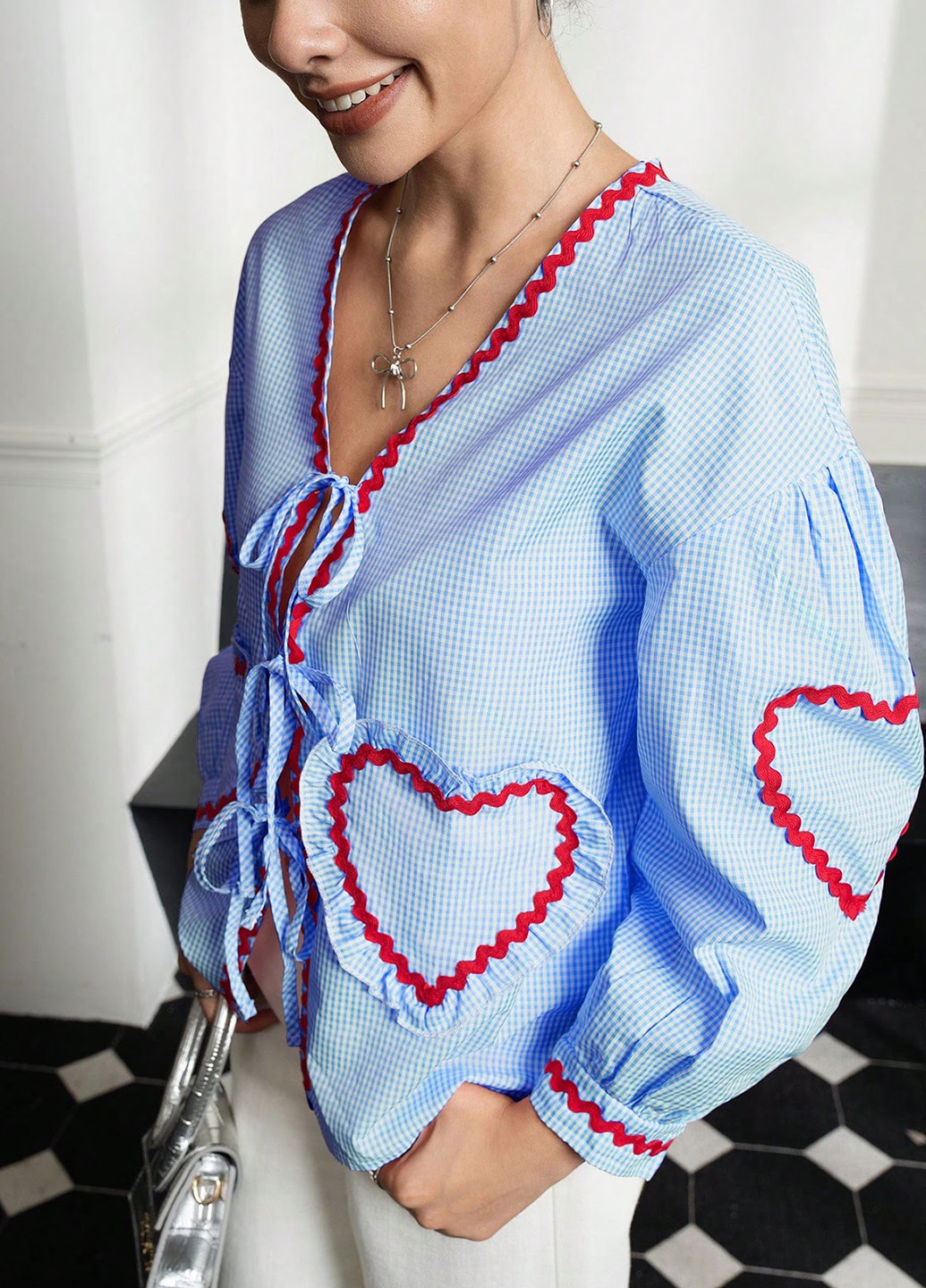 Голубая блуза SHEIN