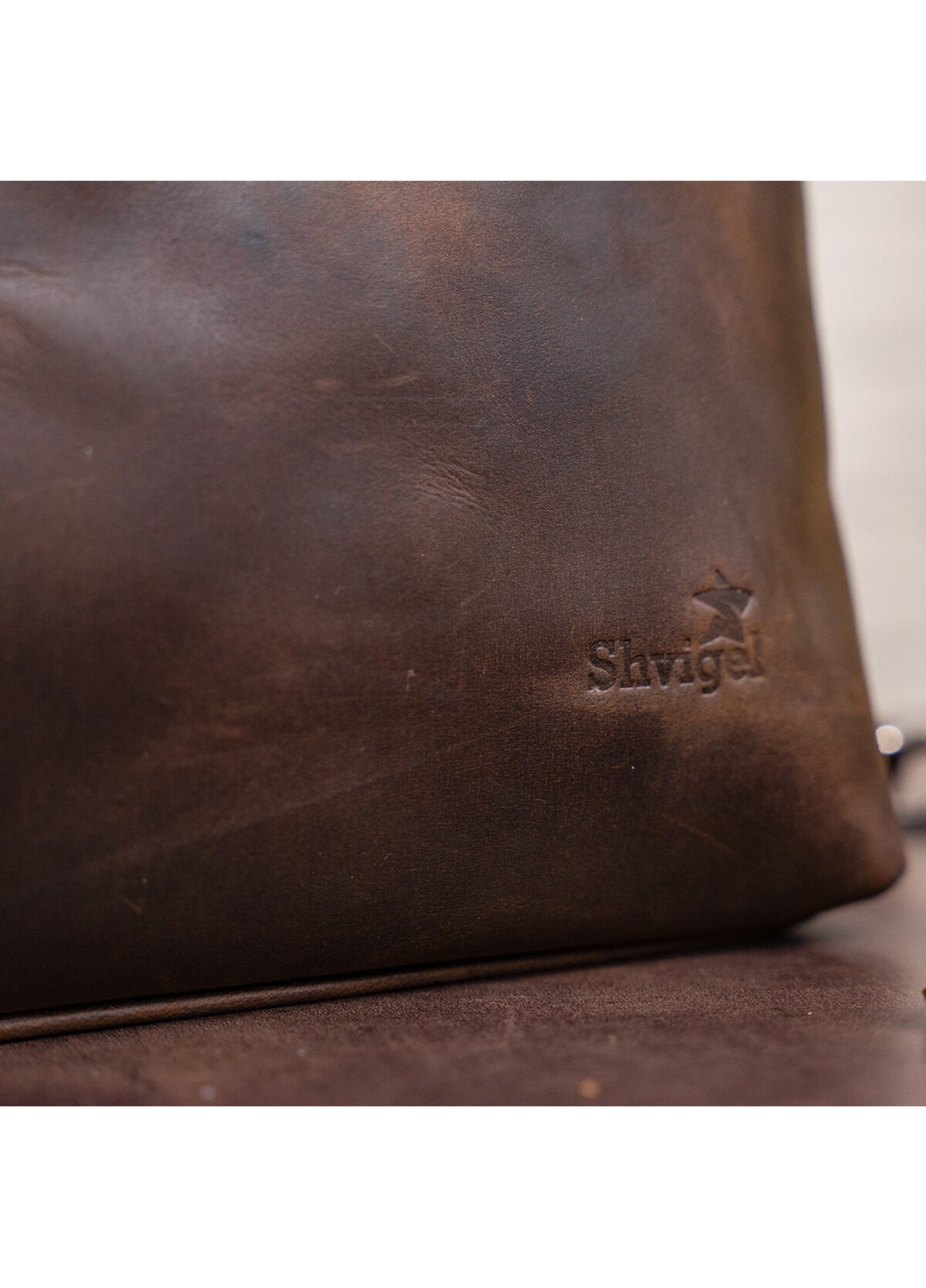 Чоловіча шкіряна сумка 25х28х5 см Shvigel (229460384)