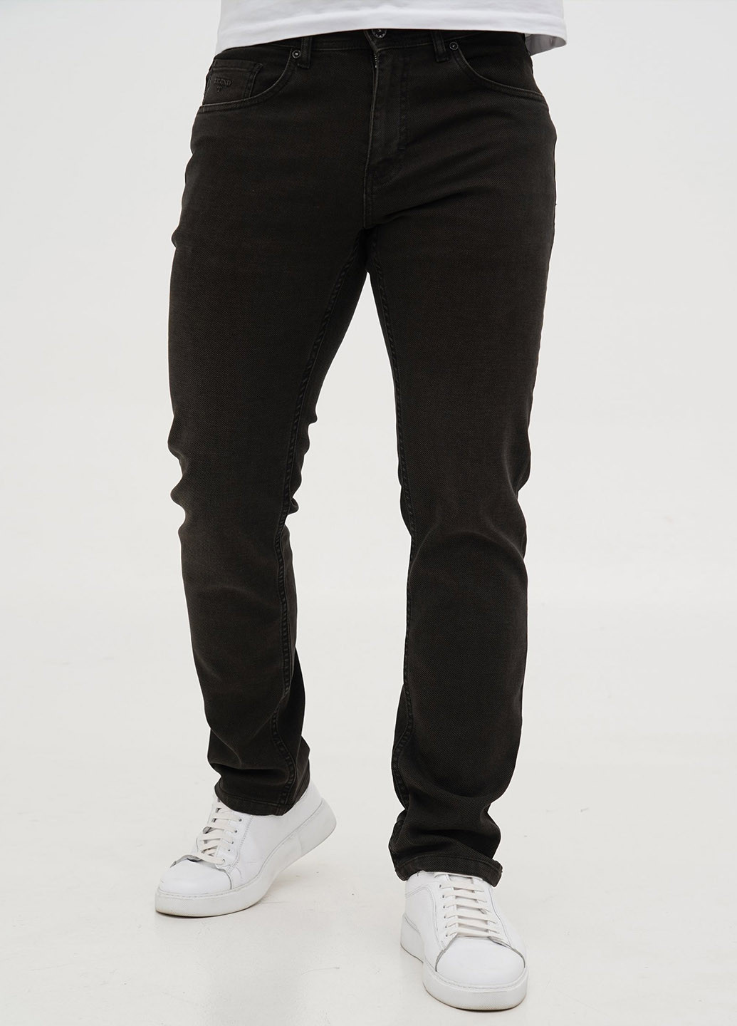 Серо-коричневые демисезонные прямые джинсы Trend Collection