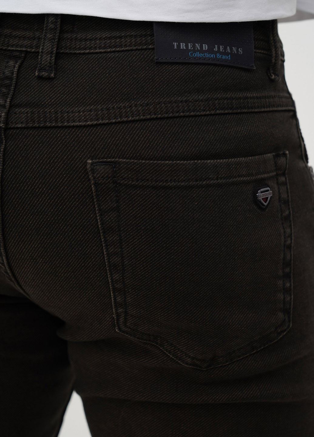 Серо-коричневые демисезонные прямые джинсы Trend Collection