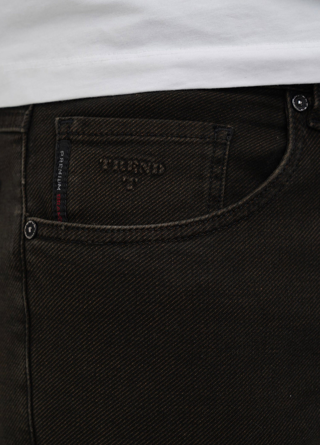 Серо-коричневые демисезонные прямые джинсы Trend Collection