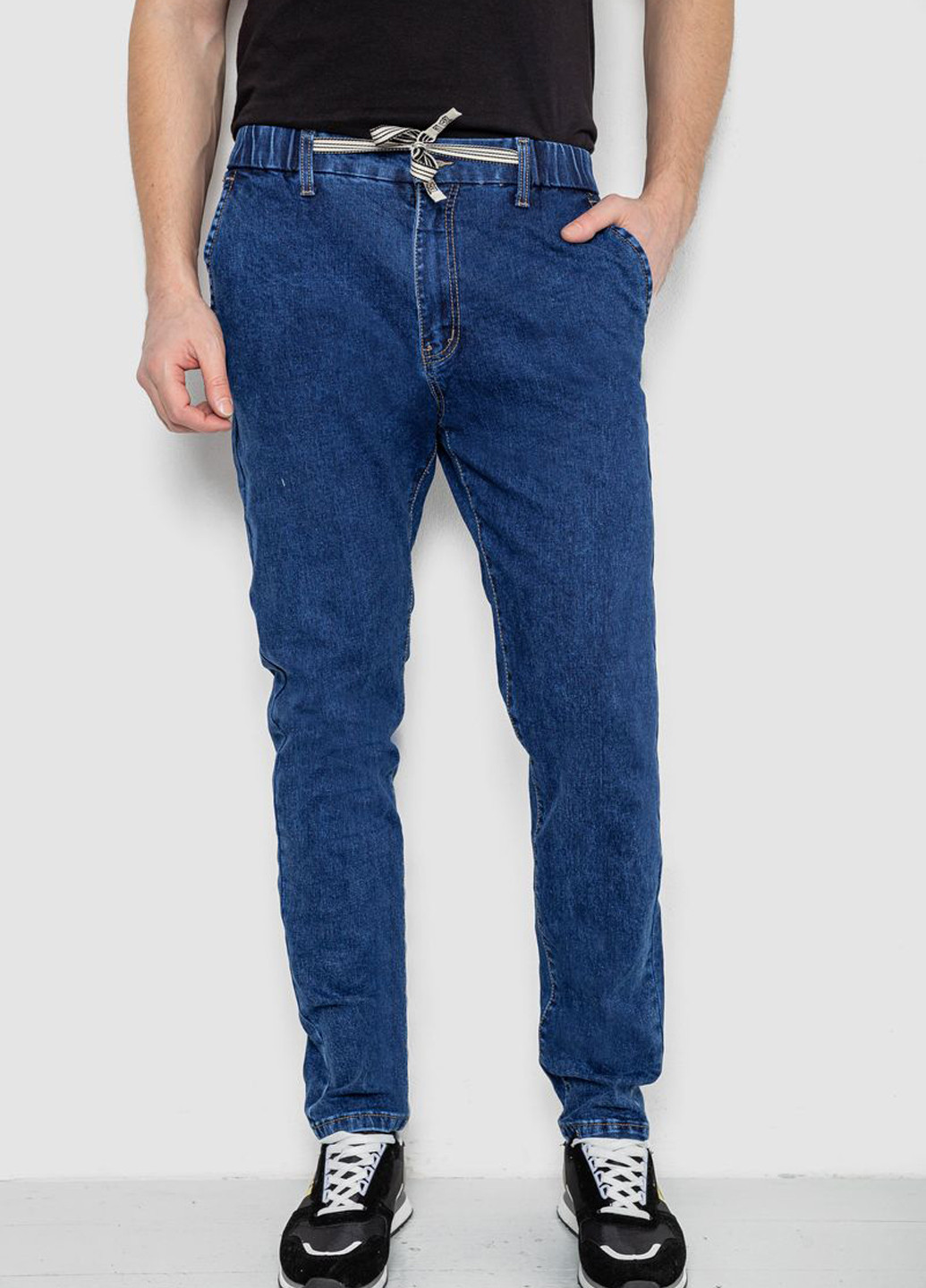 Синие демисезонные зауженные джинсы Ager