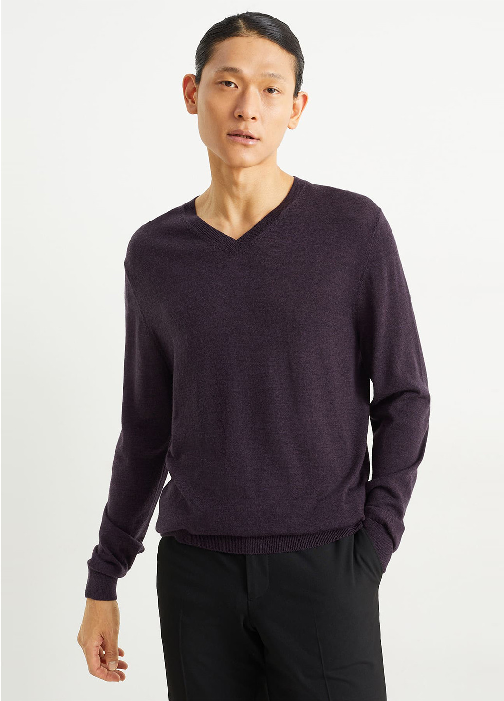 Темно-фіолетовий демісезонний пуловер пуловер C&A