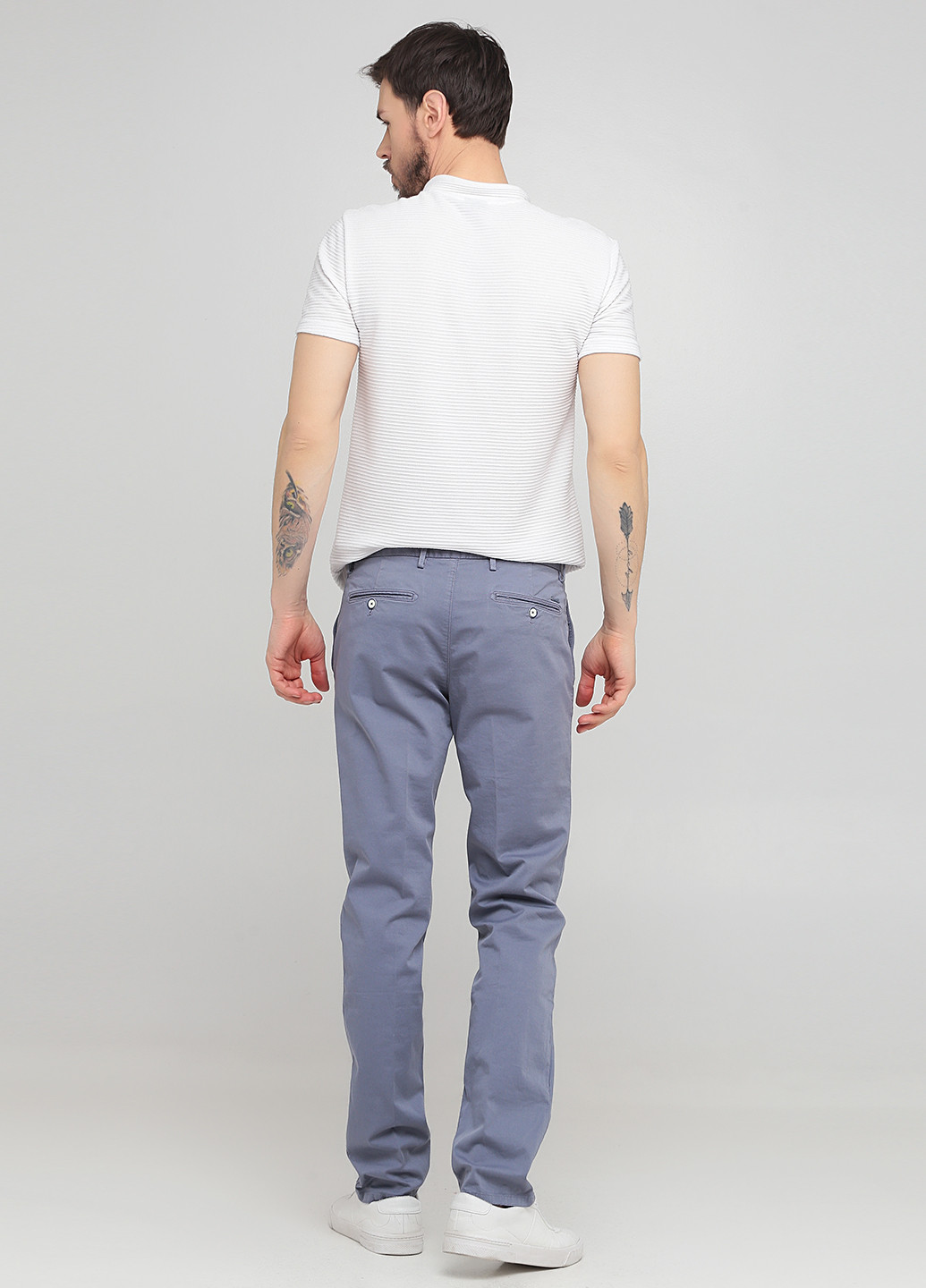 Голубые кэжуал демисезонные чиносы брюки Massimo Dutti