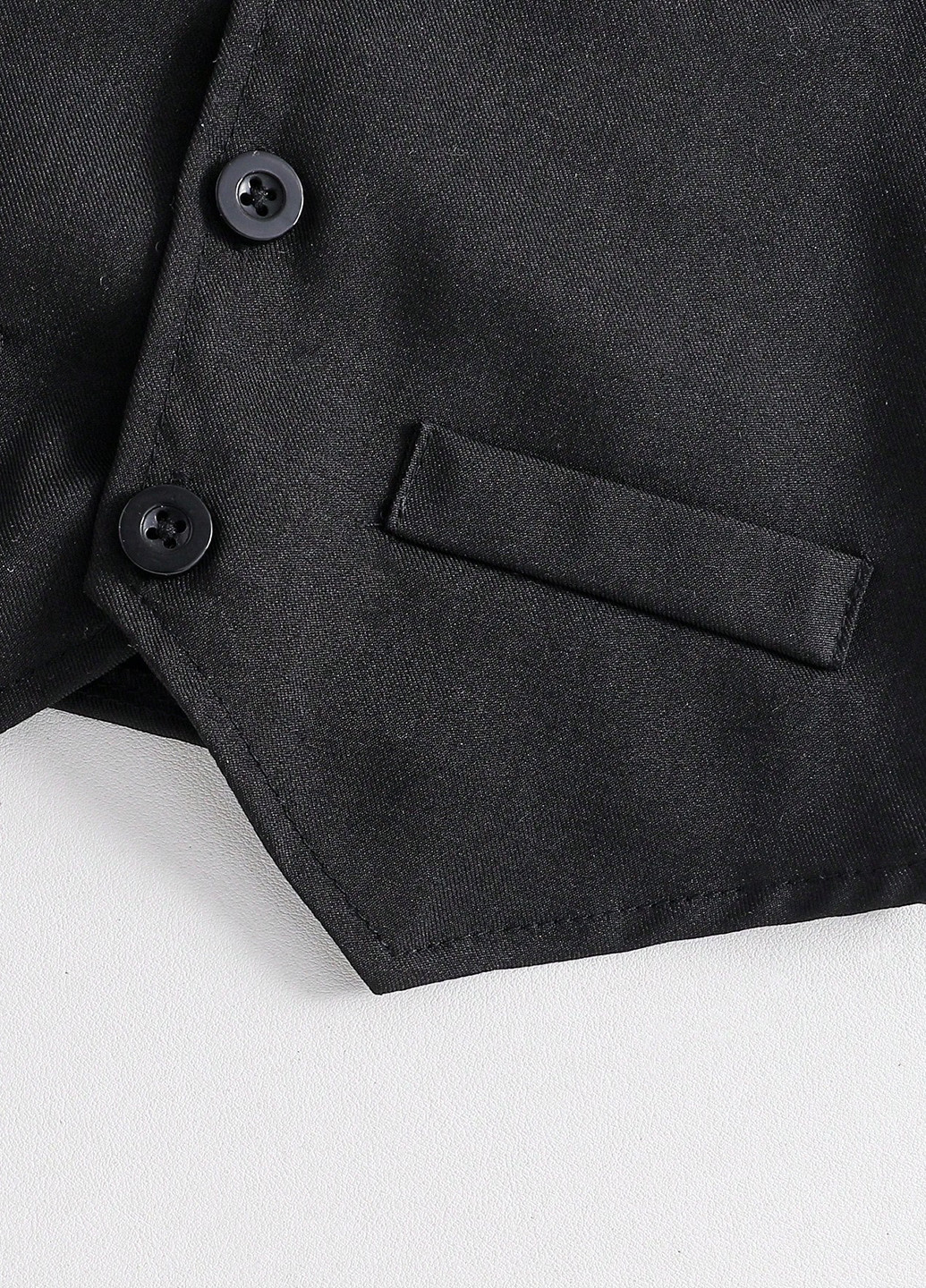 Черный демисезонный костюм (жилет, брюки) брючный SHEIN