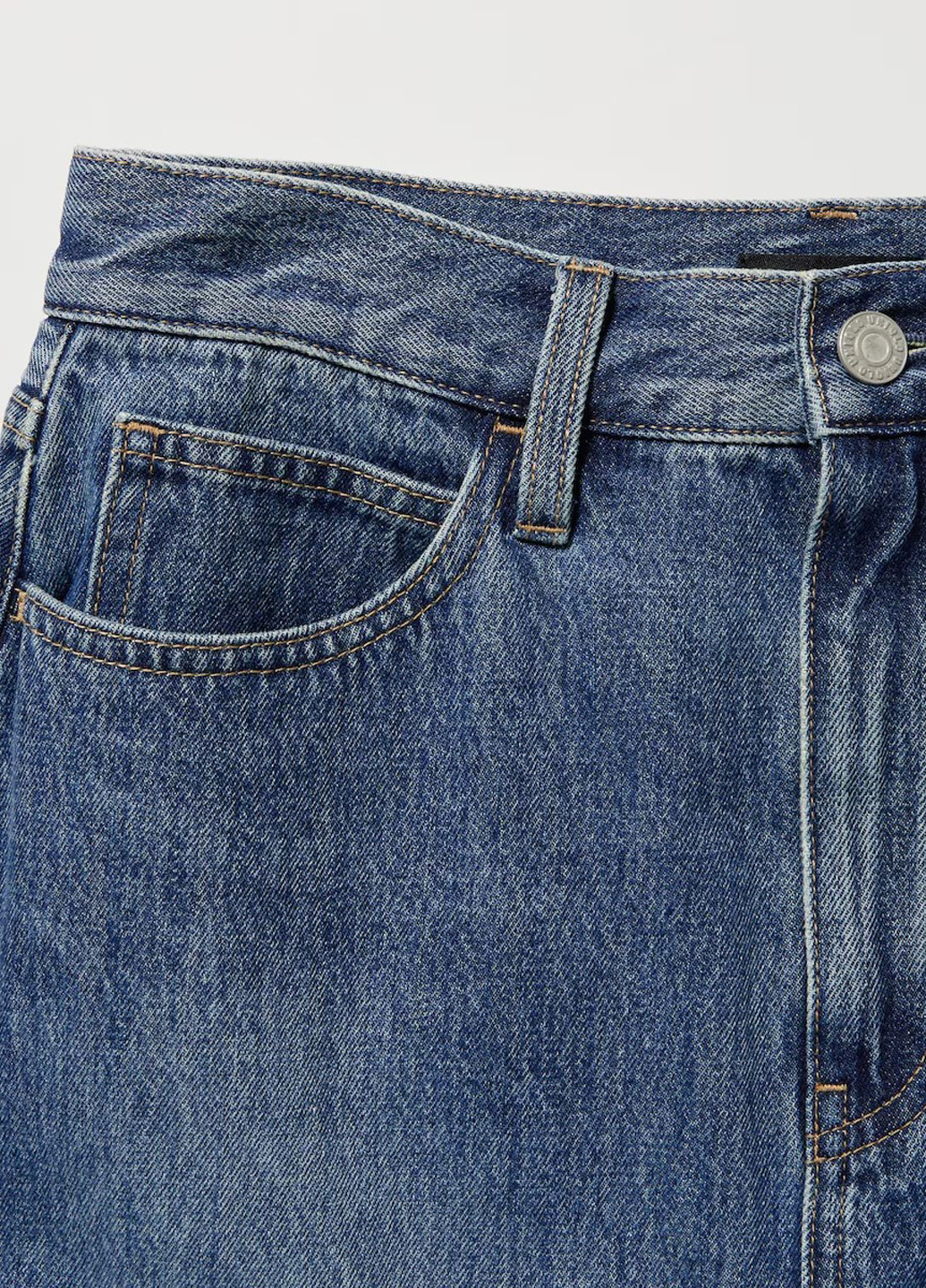 Синяя джинсовая варенка юбка Uniqlo