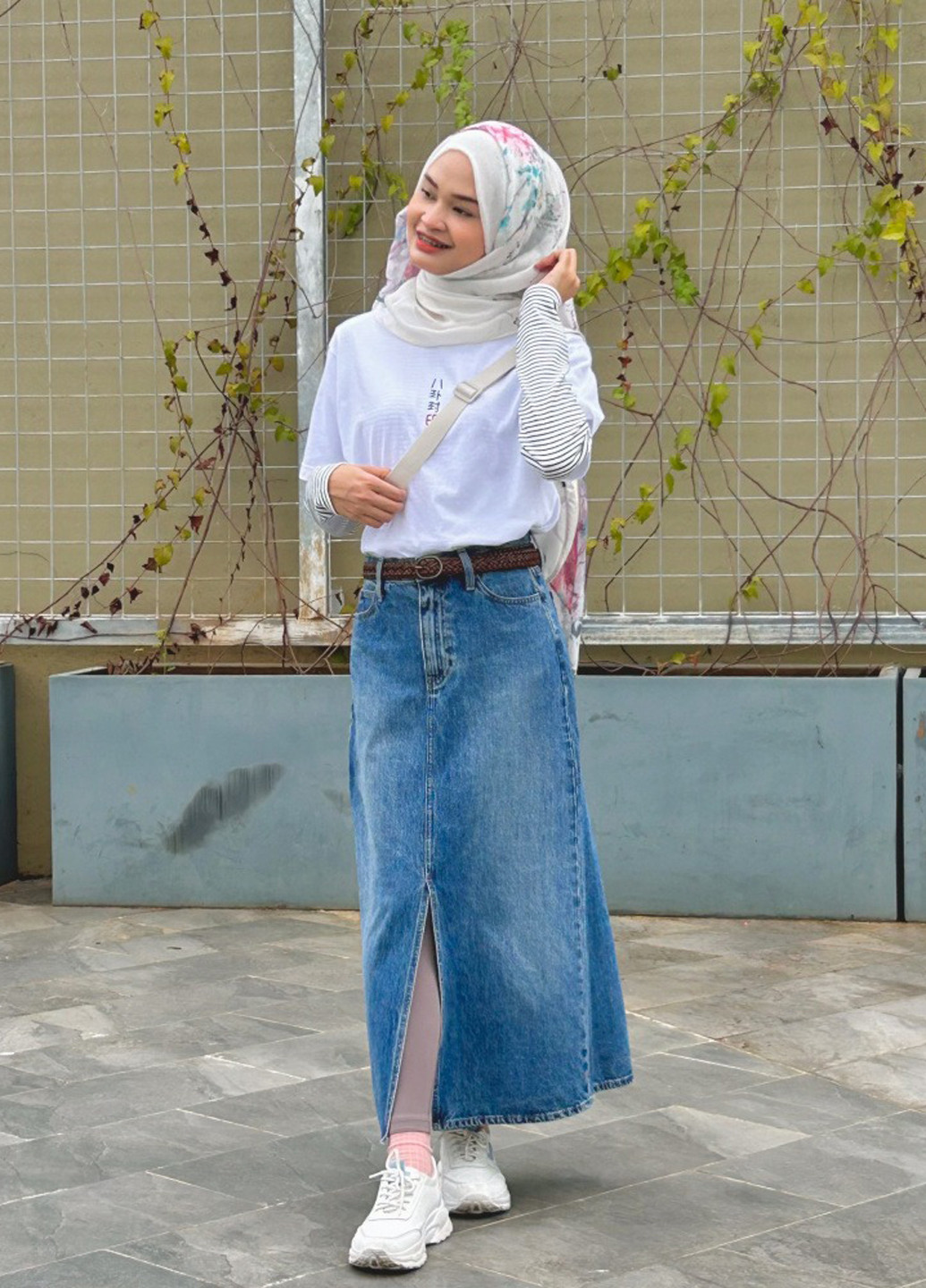 Синяя джинсовая варенка юбка Uniqlo