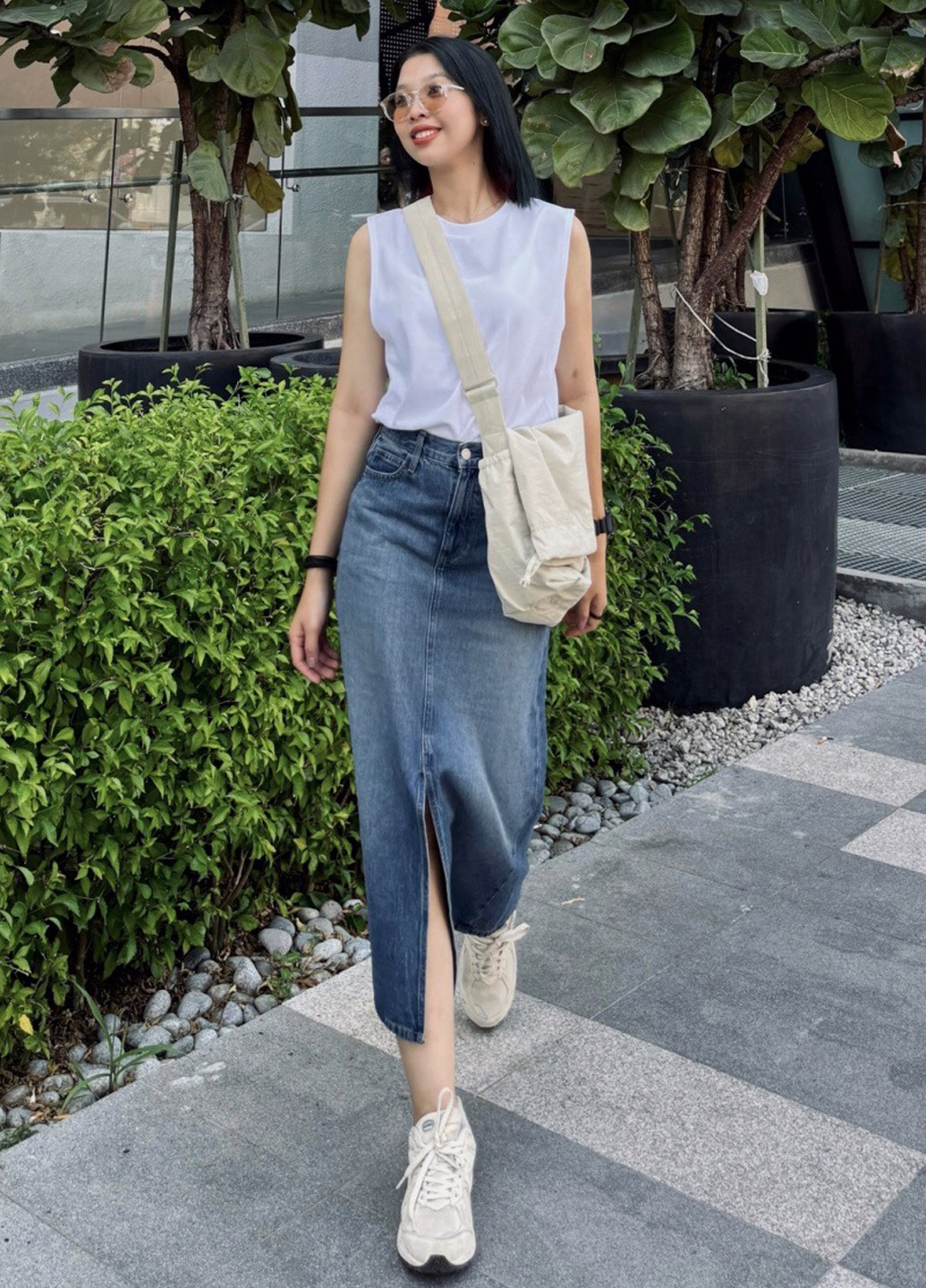 Синяя джинсовая варенка юбка Uniqlo