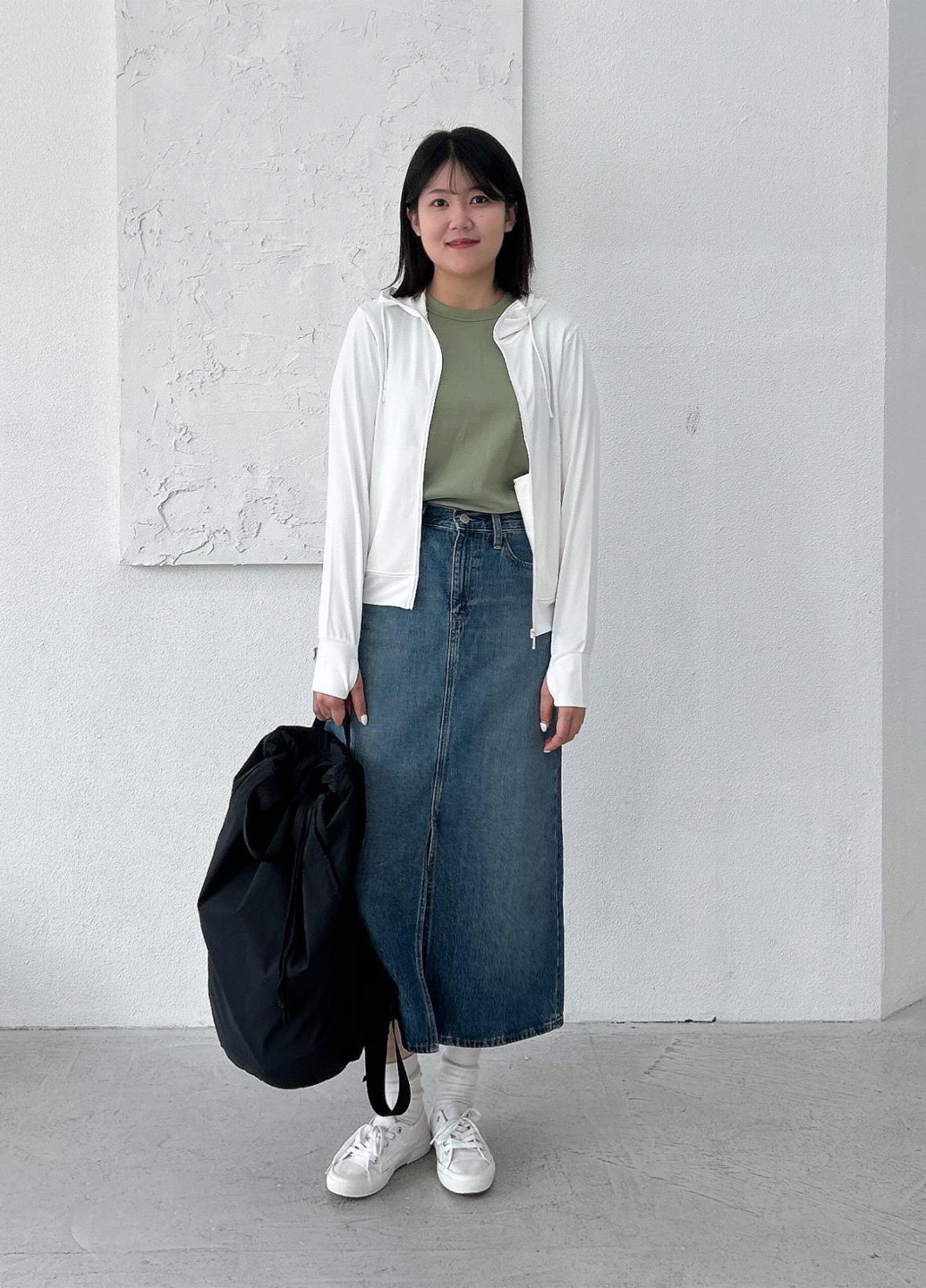 Синяя джинсовая варенка юбка Uniqlo