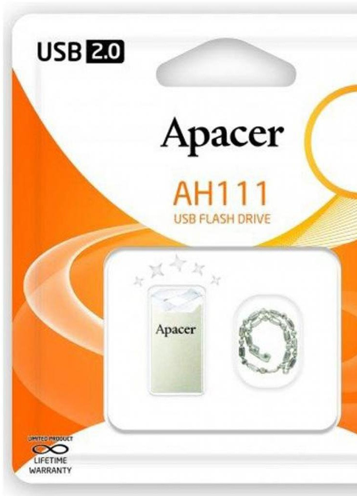 USB флеш накопичувач (AP64GAH111CR-1) Apacer 64gb ah111 crystal usb 2.0 (232292072)