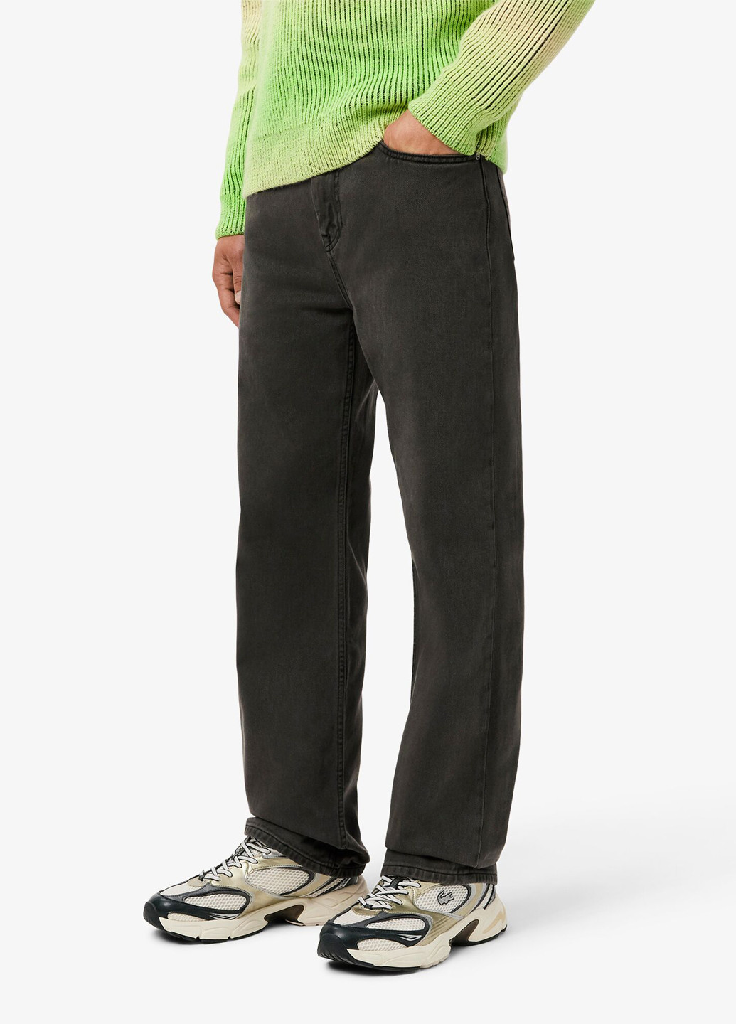 Темно-серые демисезонные прямые джинсы Lacoste