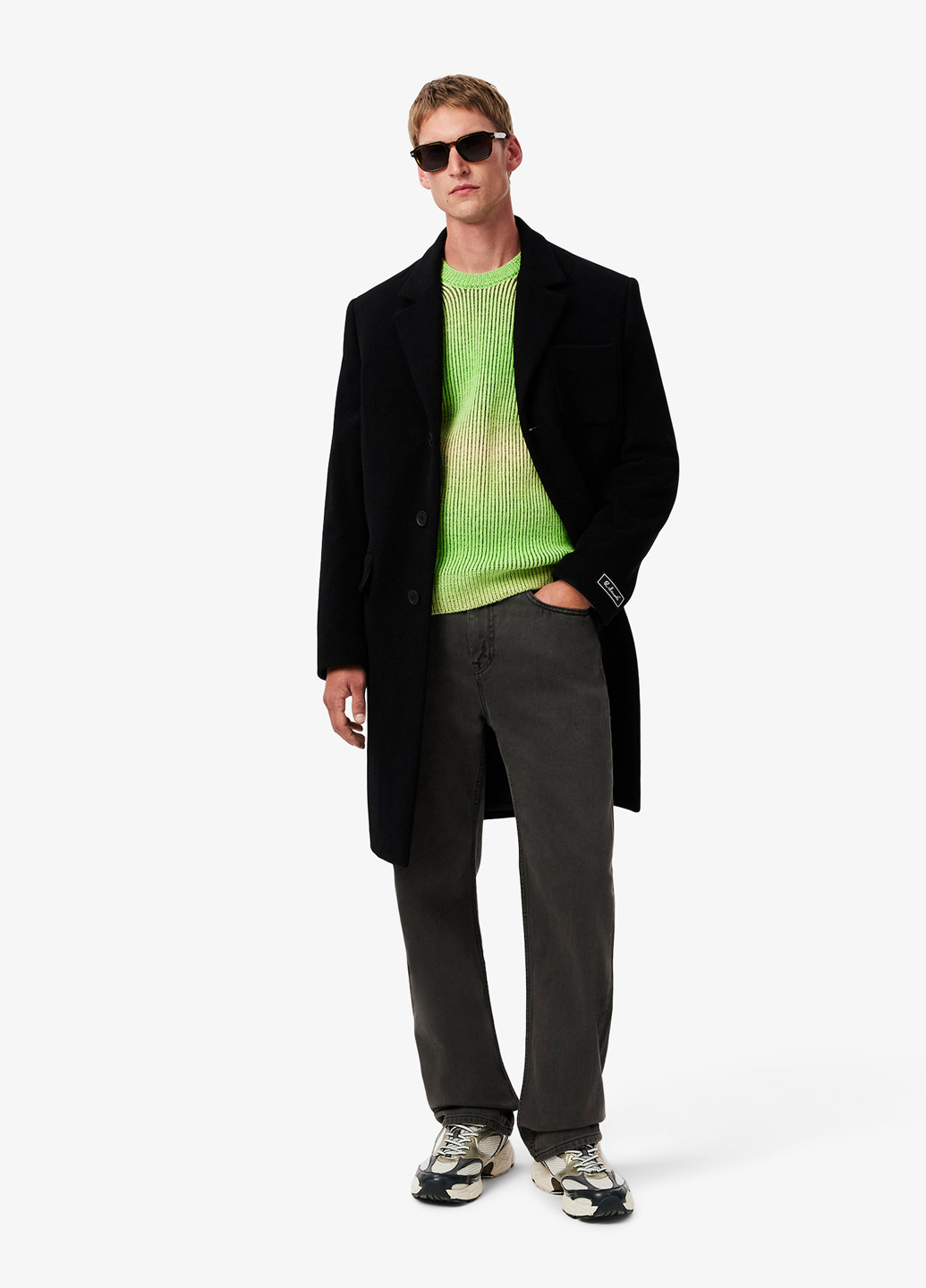 Темно-серые демисезонные прямые джинсы Lacoste