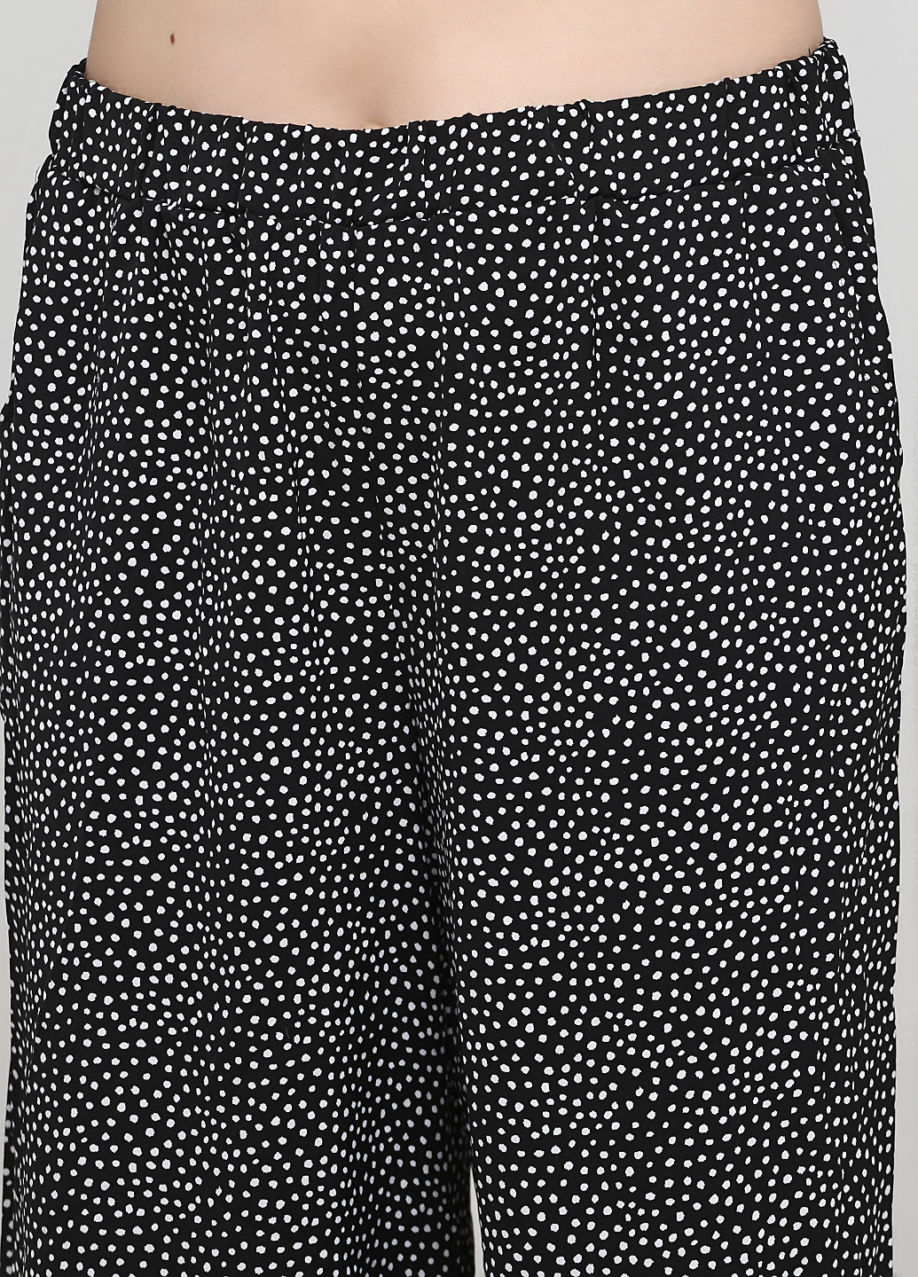 Костюм (блуза, брюки) Avon брючный горошек чёрно-белого кэжуал трикотаж, полиэстер