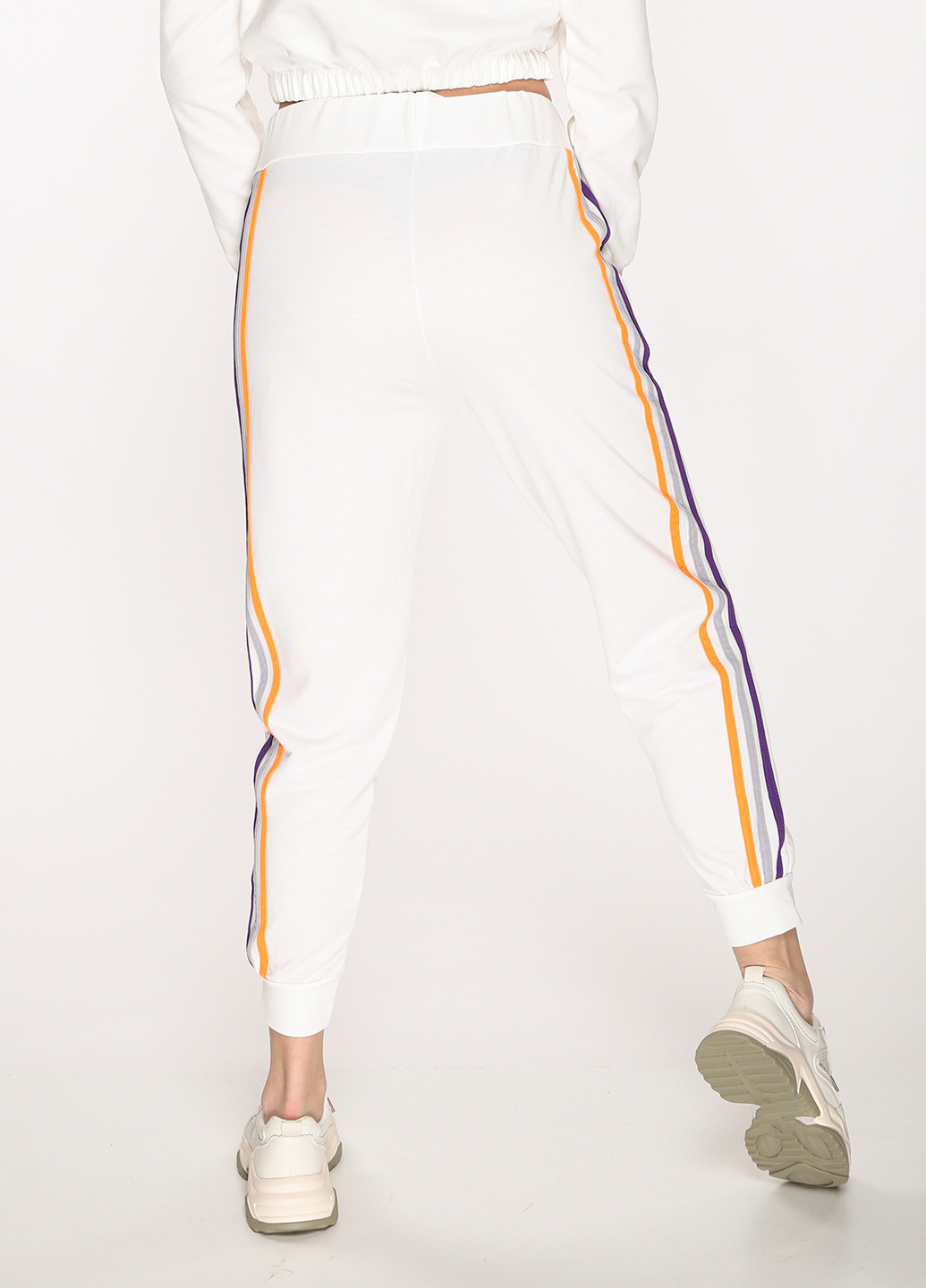 Белые спортивные демисезонные джоггеры, укороченные, зауженные брюки Divon