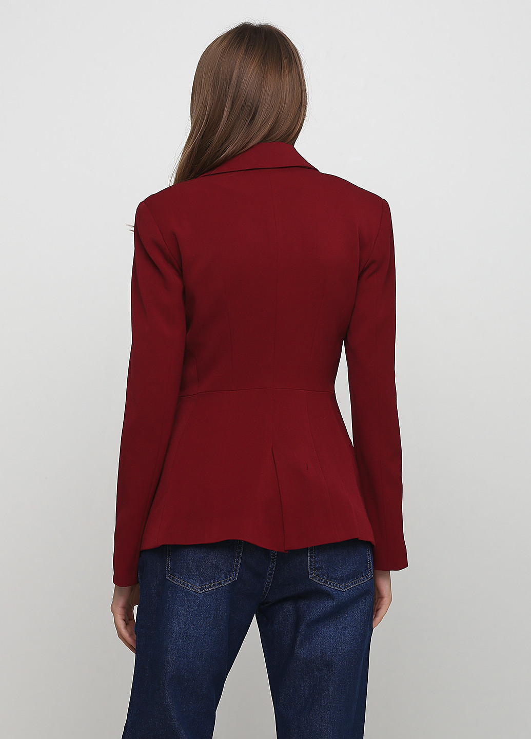 Бордовый женский пиджак Extyn однотонный - демисезонный