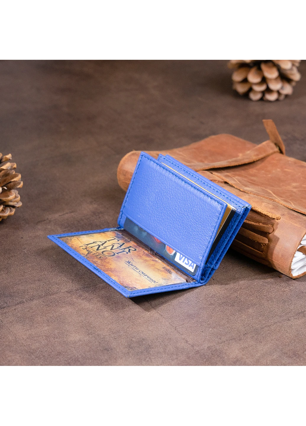 Жіночий шкіряний гаманець-візитниця 10х6,5х1 см st leather (252131754)