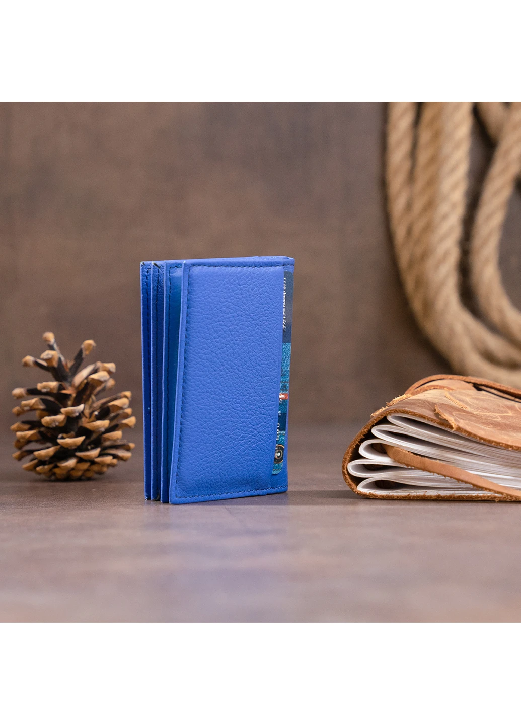 Жіночий шкіряний гаманець-візитниця 10х6,5х1 см st leather (252131754)