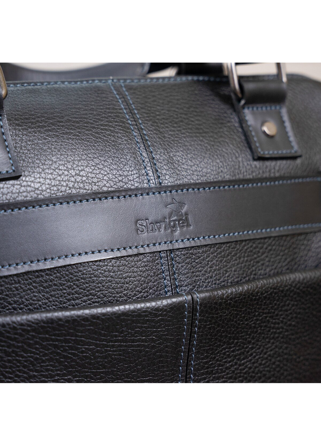 Чоловіча шкіряна сумка для ноутбука 37х25,5х7,5 см Shvigel (252127673)