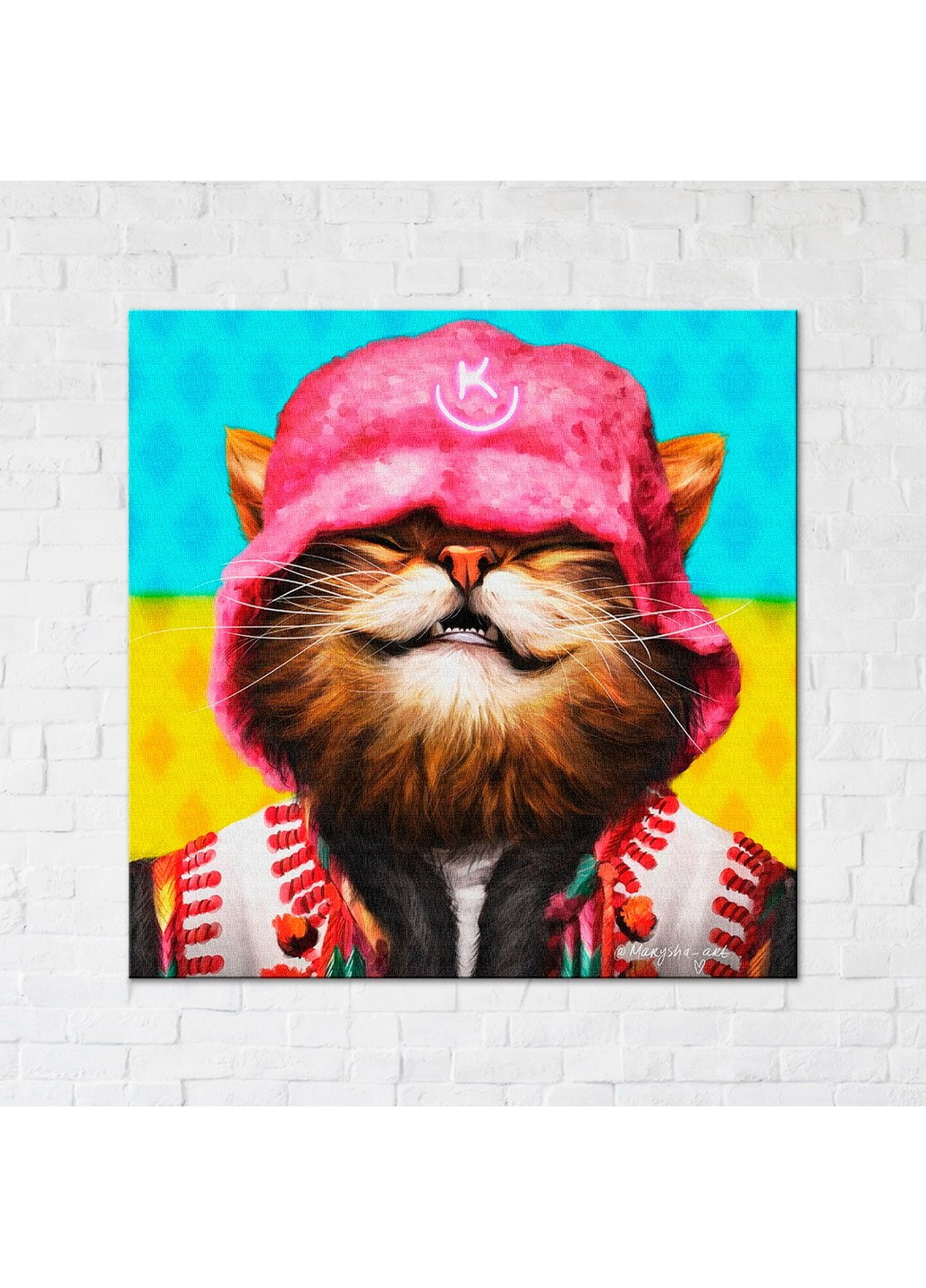 Картина-постер котик Kalush ©Марианна Пащук 50х50 см Brushme (255373792)