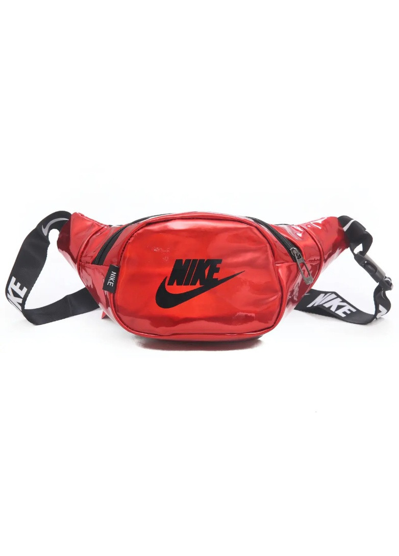 Бананка голографическая 699/15 мужская женская поясная сумка найк красная Nike (252986713)