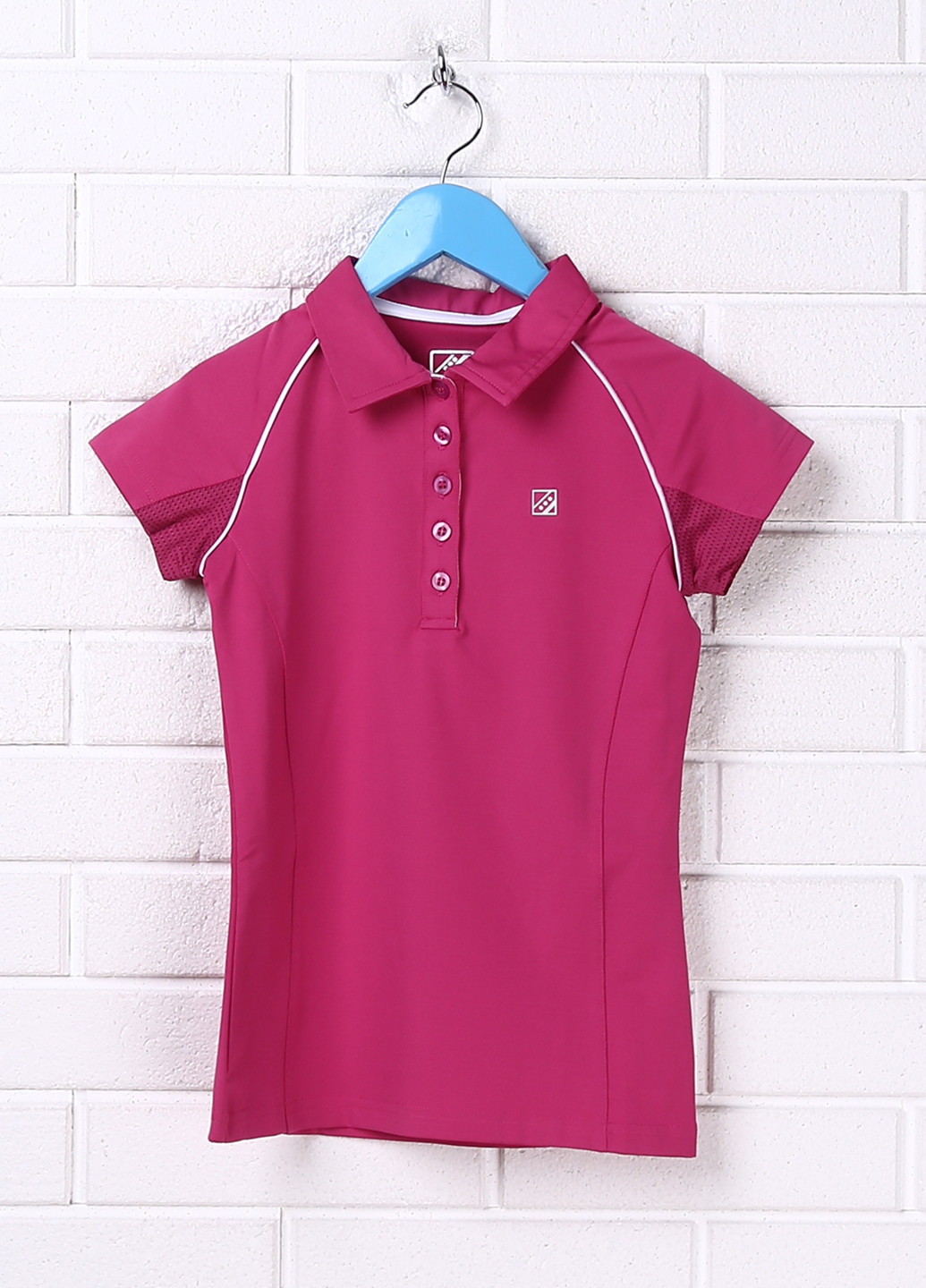 Розово-лиловая детская футболка-поло для девочки Rucanor