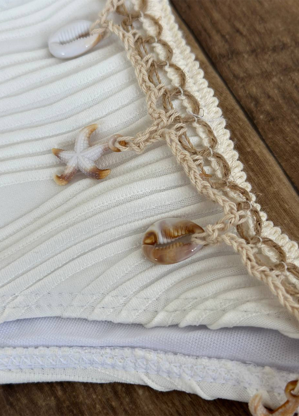 Білий літній роздільний купальник (ліф, трусики) балконет, роздільний NOVA VEGA