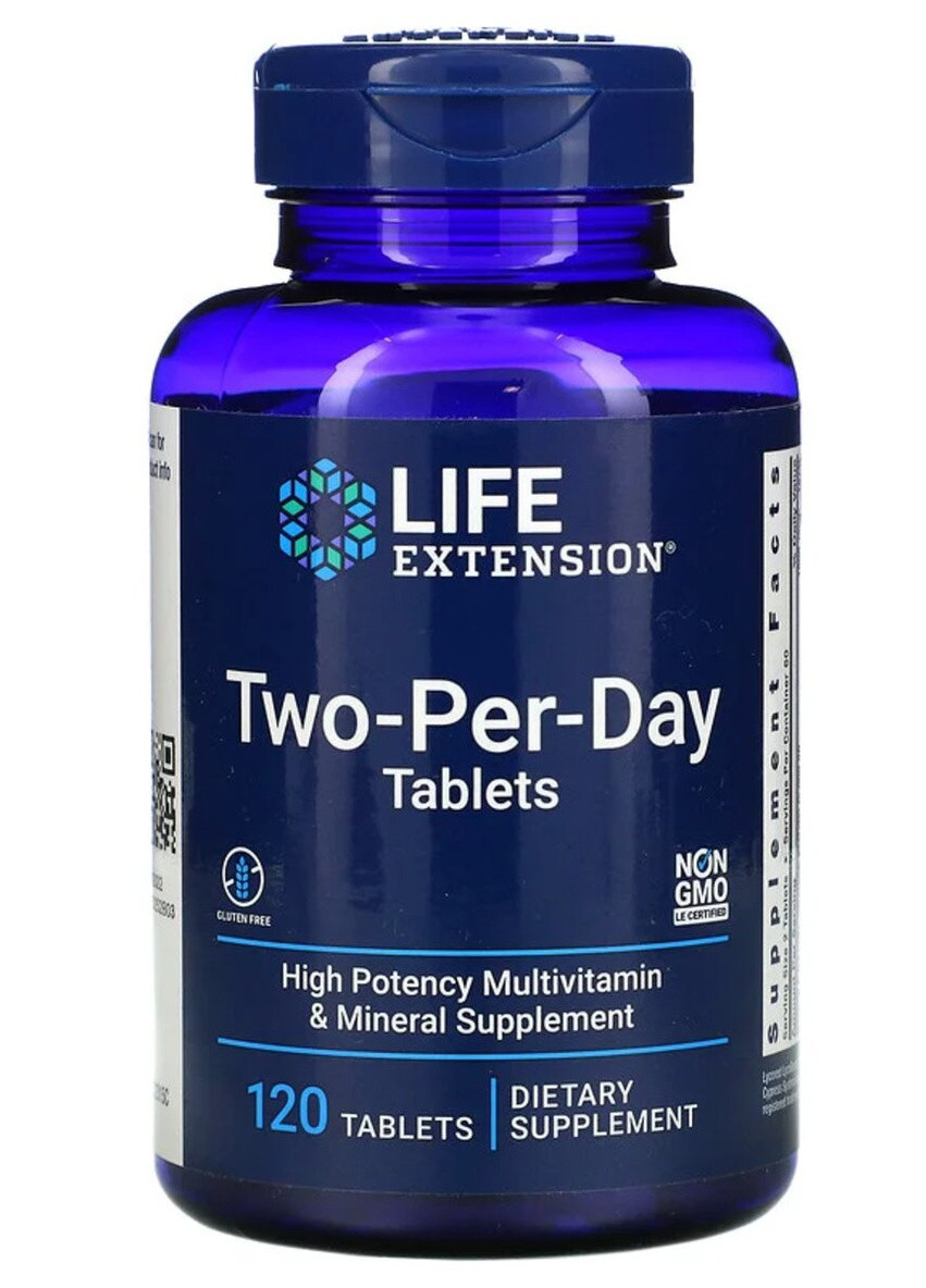 Мультивитамины Дважды в День,, 120 таблеток Life Extension (228293090)