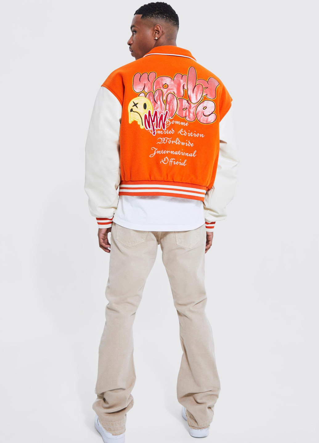 Бежевые демисезонные буткат фит джинсы Boohoo