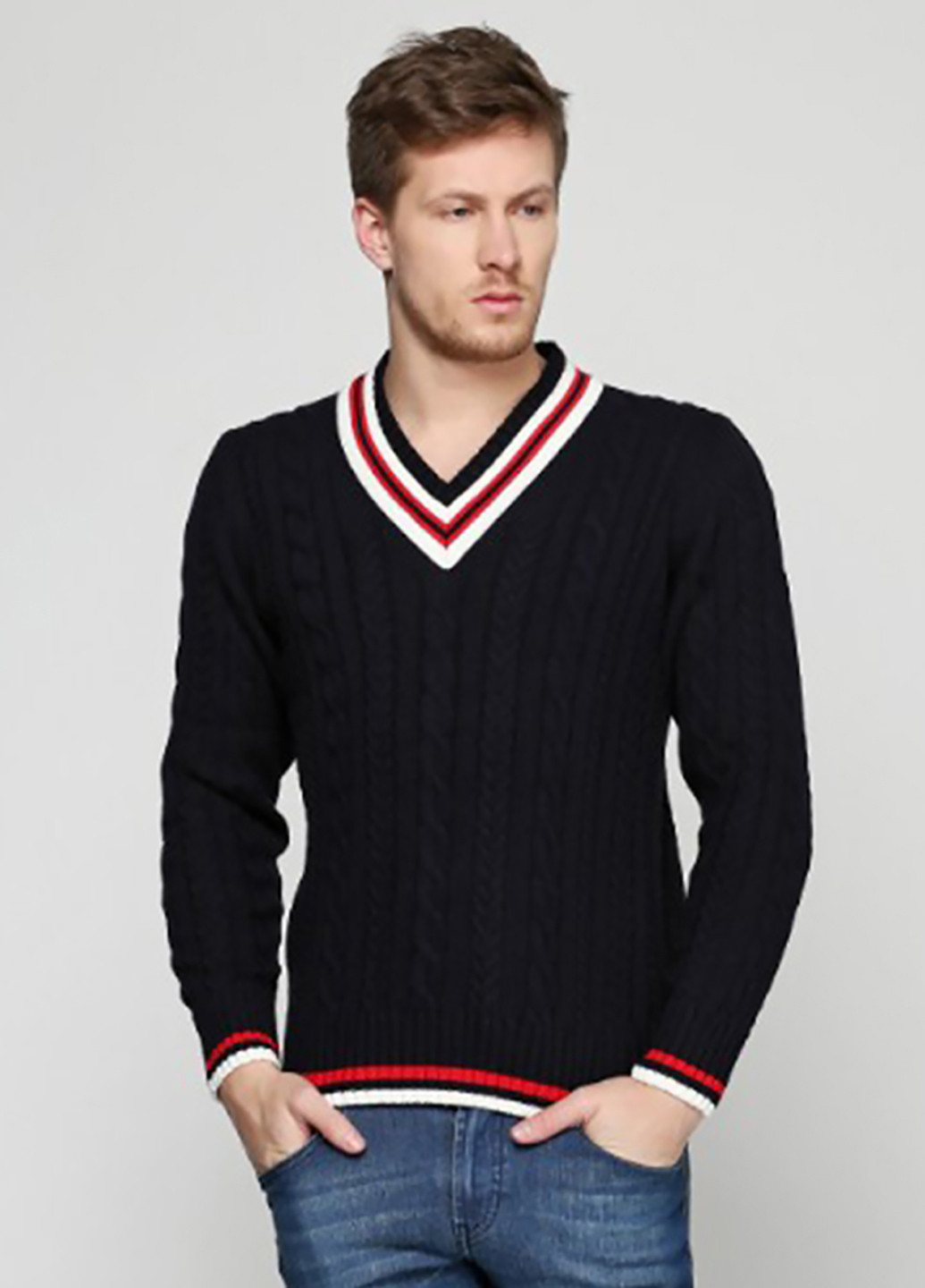 Темно-синий демисезонный пуловер пуловер Barbieri