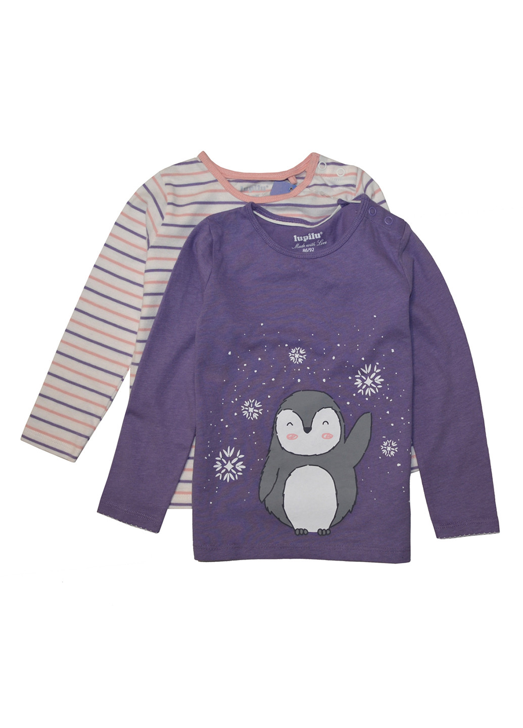 Сиреневый демисезонный кэжуал лонгслив Lupilu