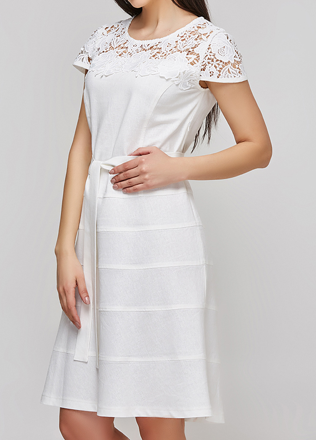 Молочное кэжуал платье DANNA с цветочным принтом