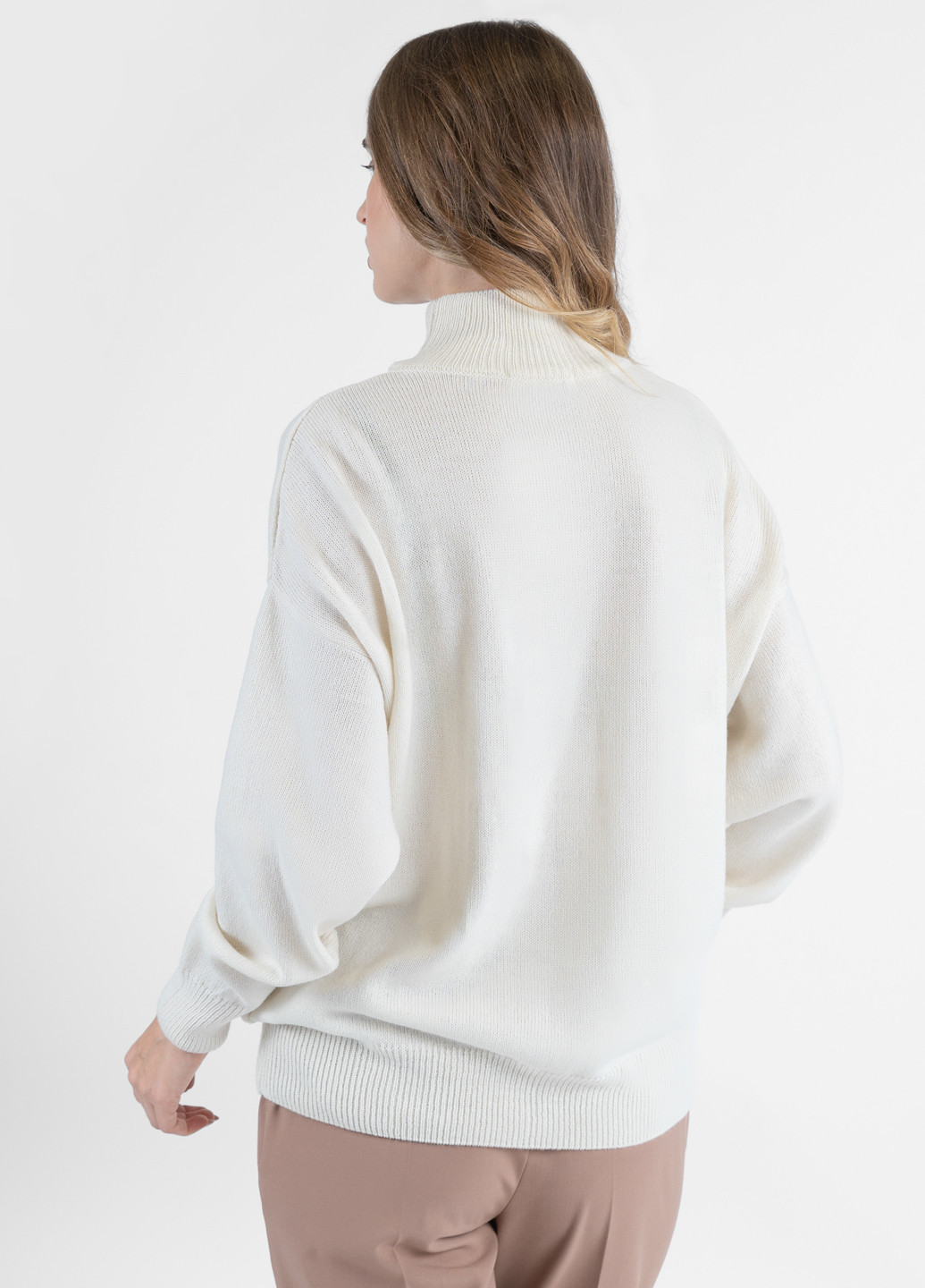Белый зимний свитер женский Arber T-neck WAmb WTR-118