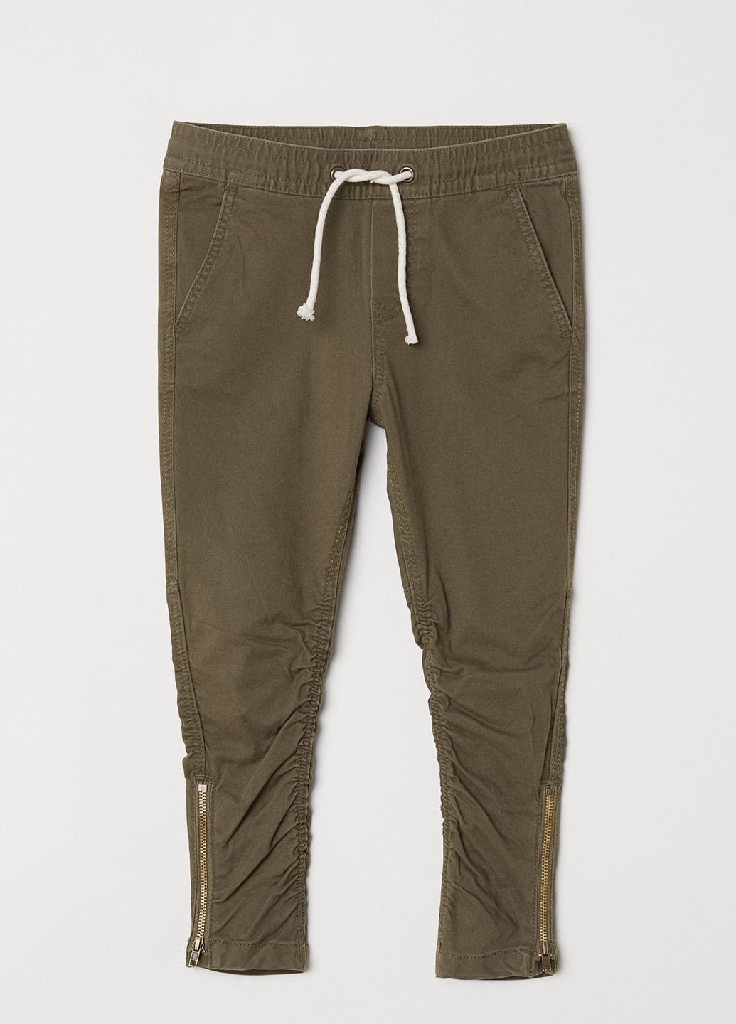 Хаки демисезонные прямые джинсы H&M