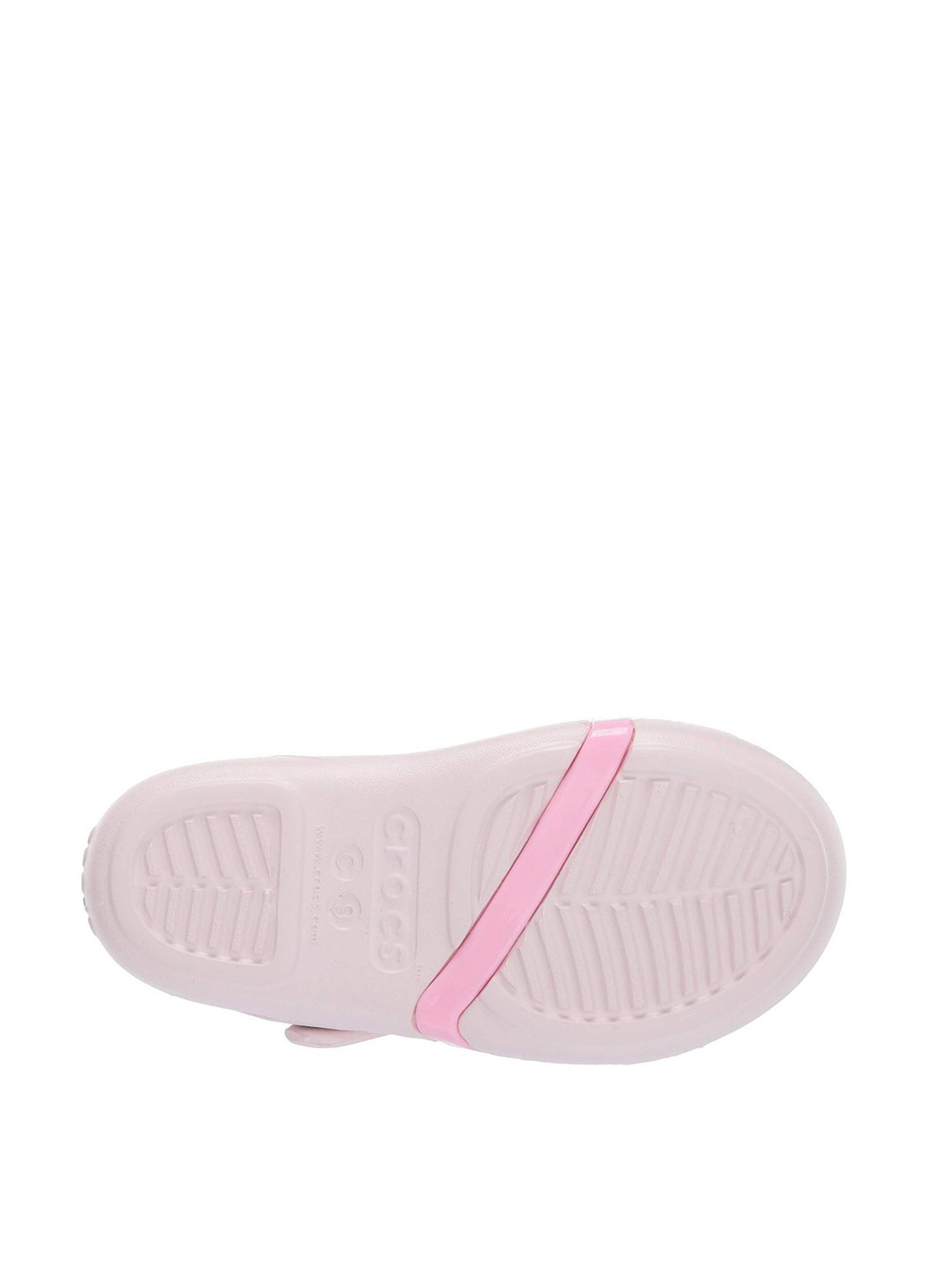 Сандалії Crocs однотонна світло-рожева пляжна