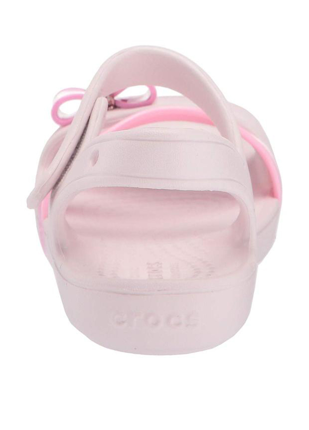 Светло-розовые пляжные сандалии Crocs на липучке