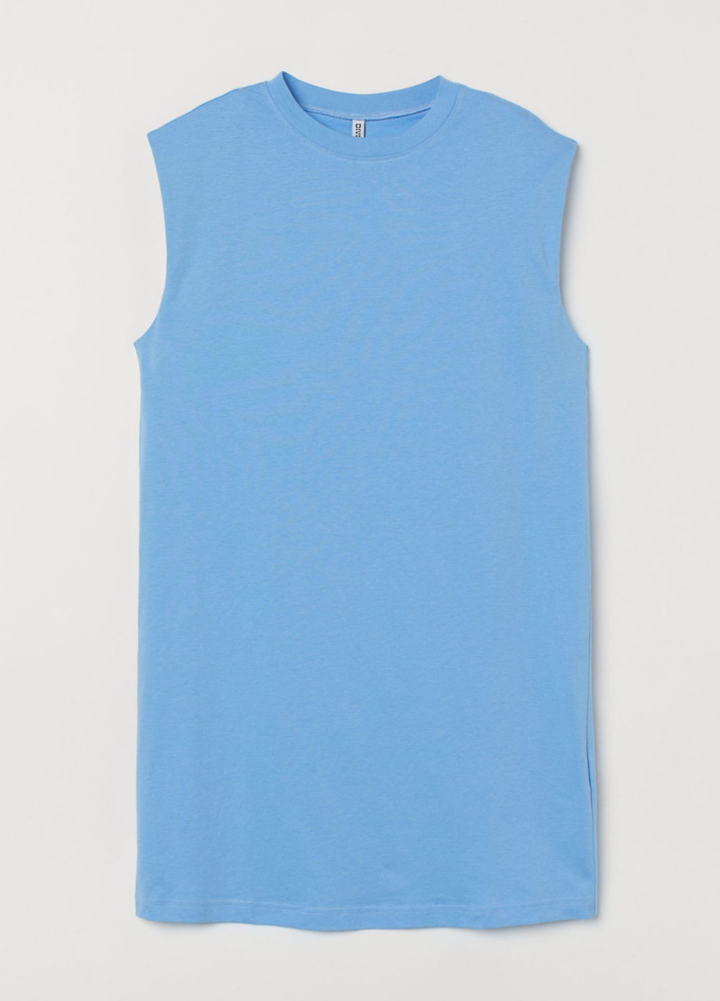 Голубое кэжуал платье платье-футболка H&M однотонное