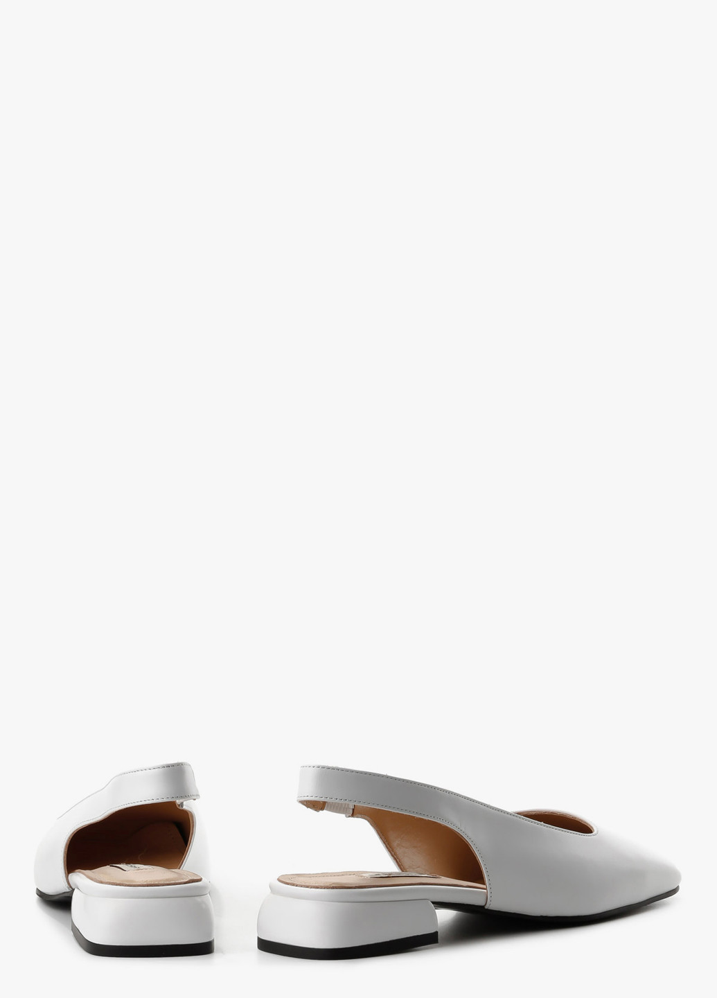 Le'BERDES Туфлі слінгбекі білий з натуральна шкіра, україна — демісезон (328003903)