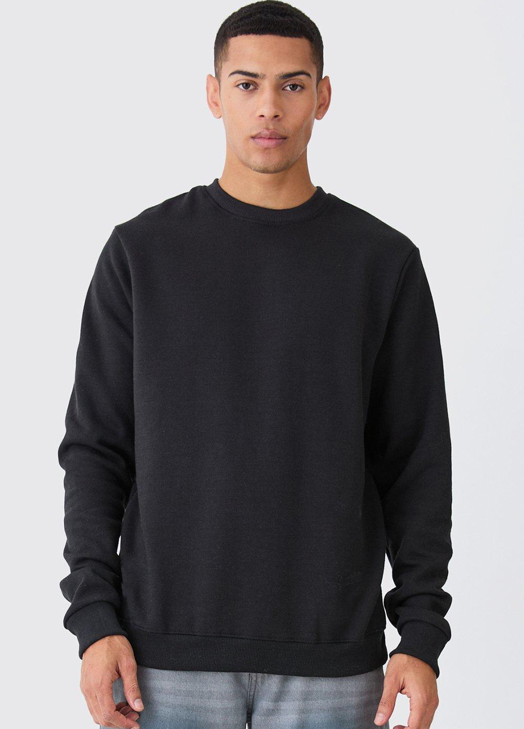 Чорний світшот Boohoo однотонний (340268780)