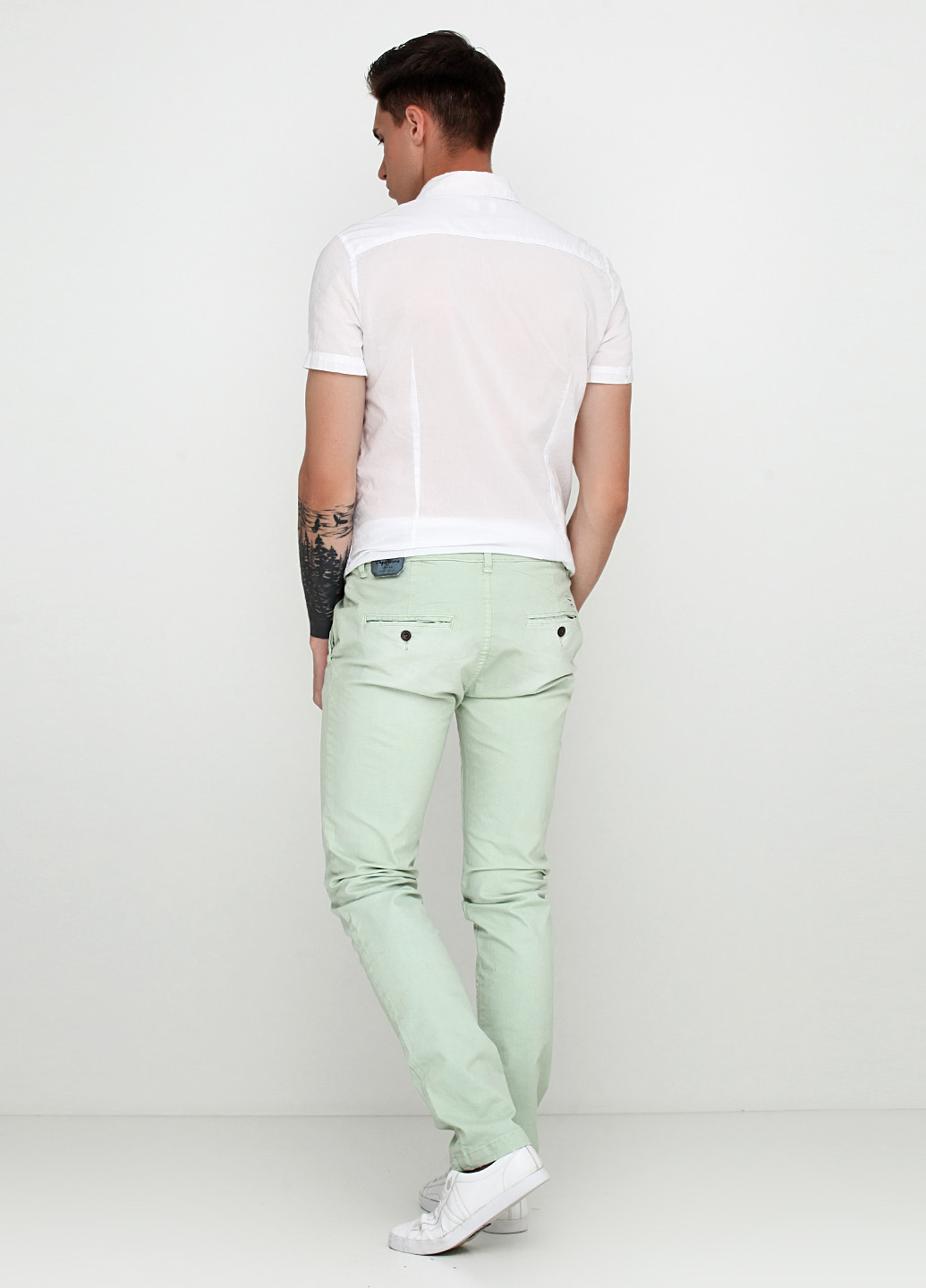 Светло-зеленые демисезонные со средней талией джинсы Pepe Jeans