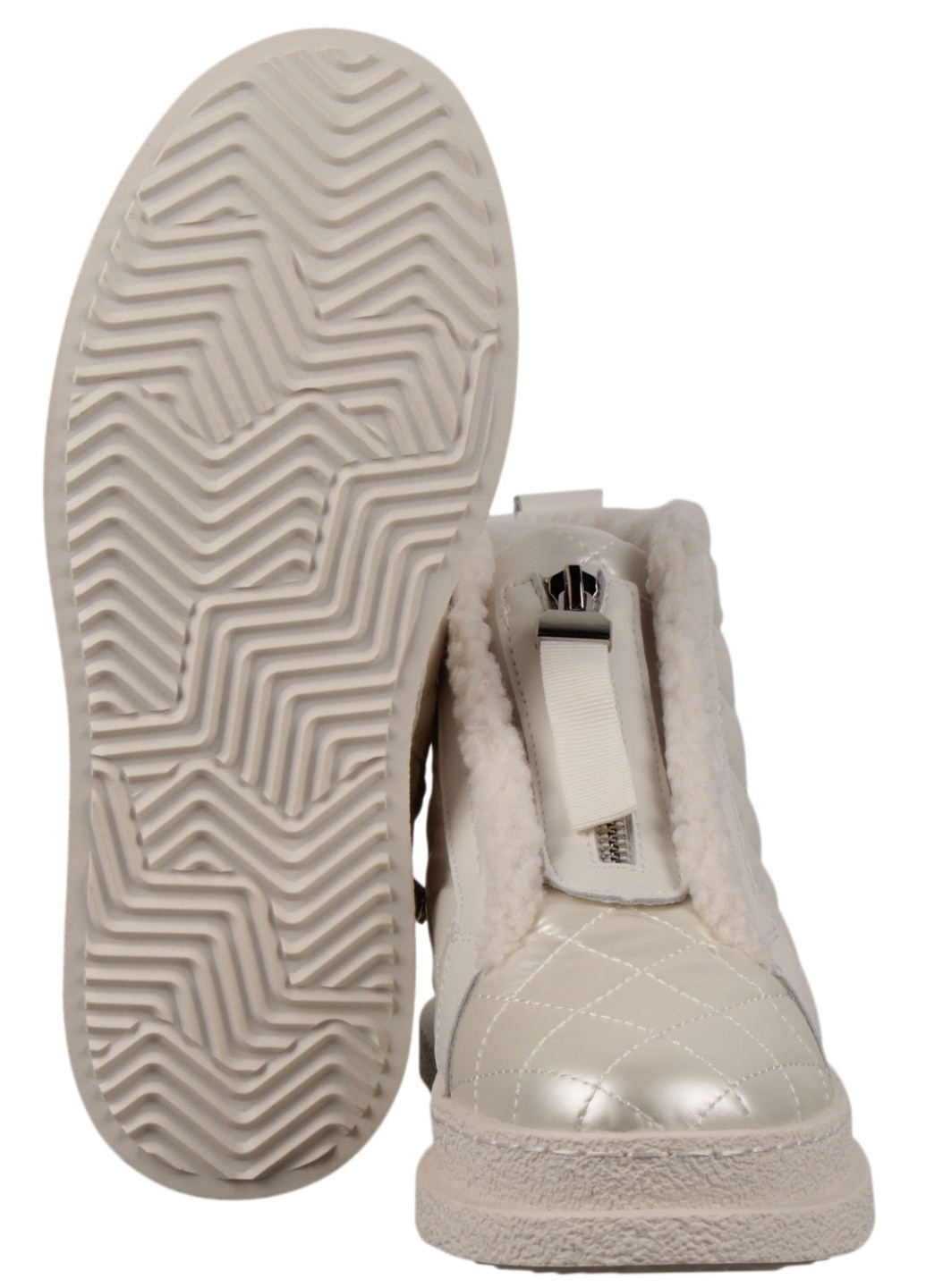 Бежевые зимние женские кроссовки 198656 Meglias