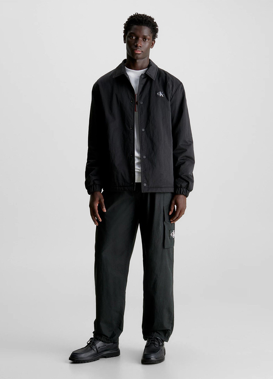 Черные кэжуал демисезонные карго брюки Calvin Klein Jeans