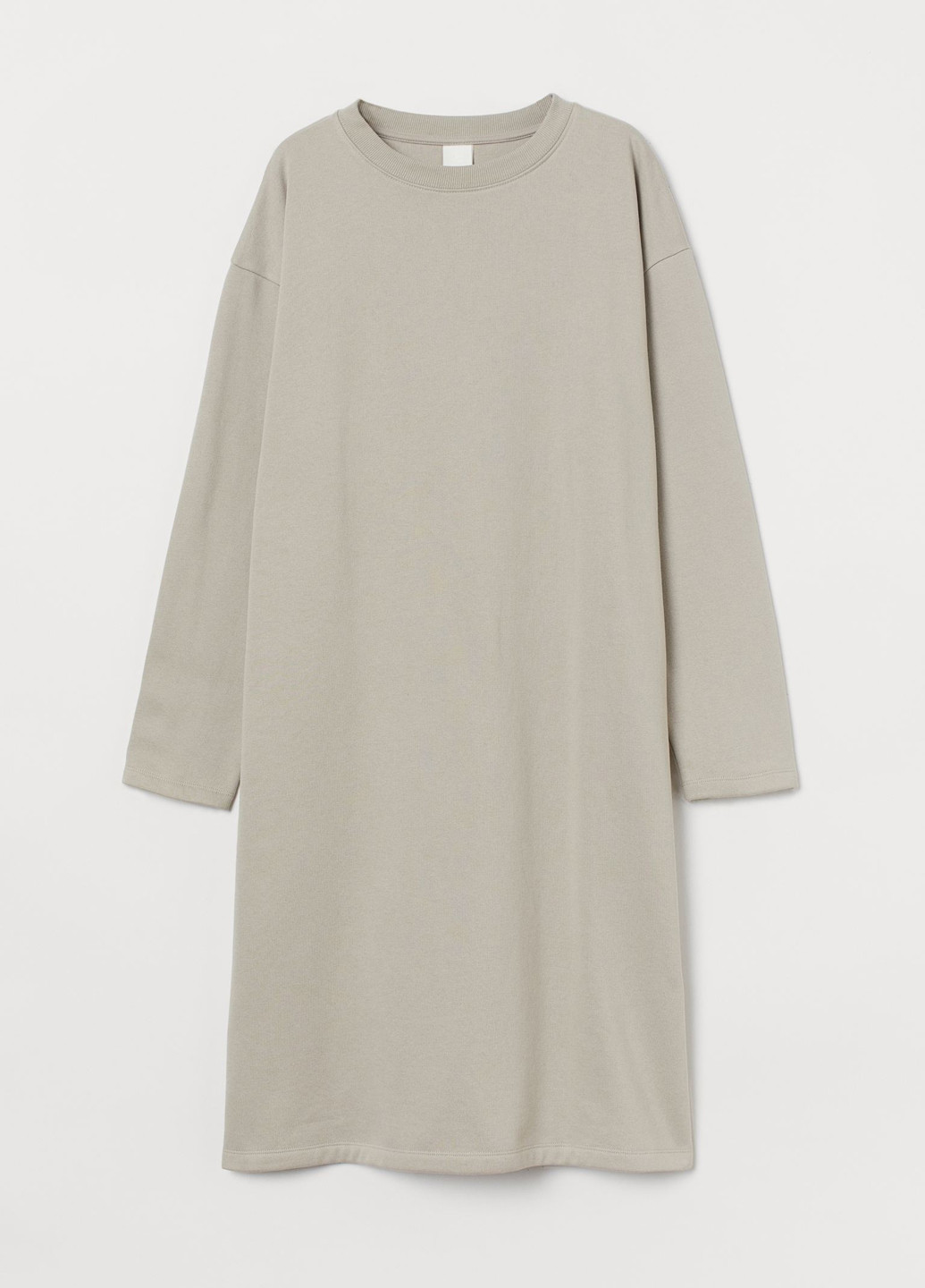 Светло-серое кэжуал платье платье-свитшот H&M однотонное