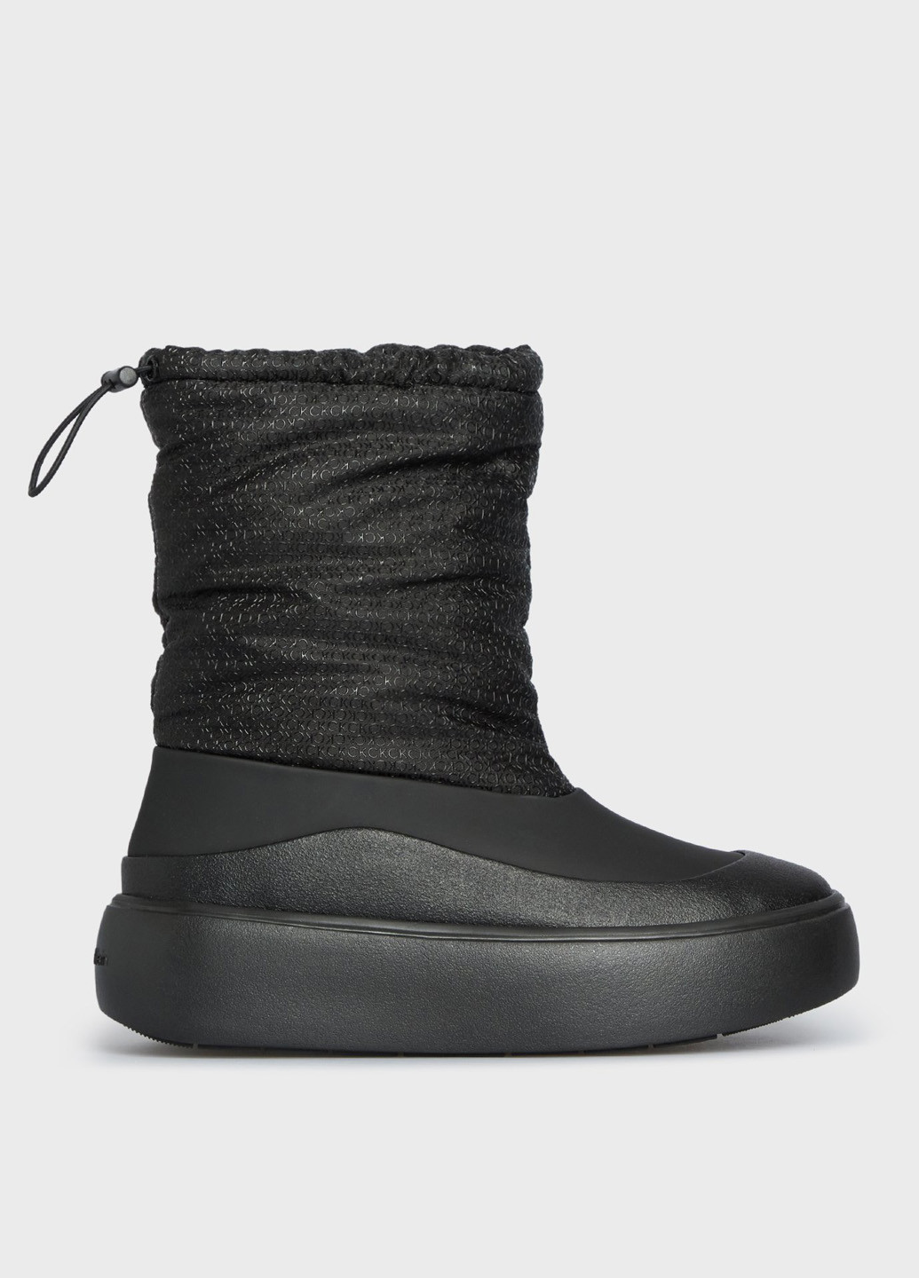 Черные дутики Calvin Klein с логотипом