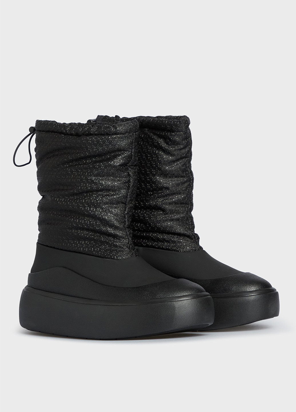 Черные дутики Calvin Klein с логотипом