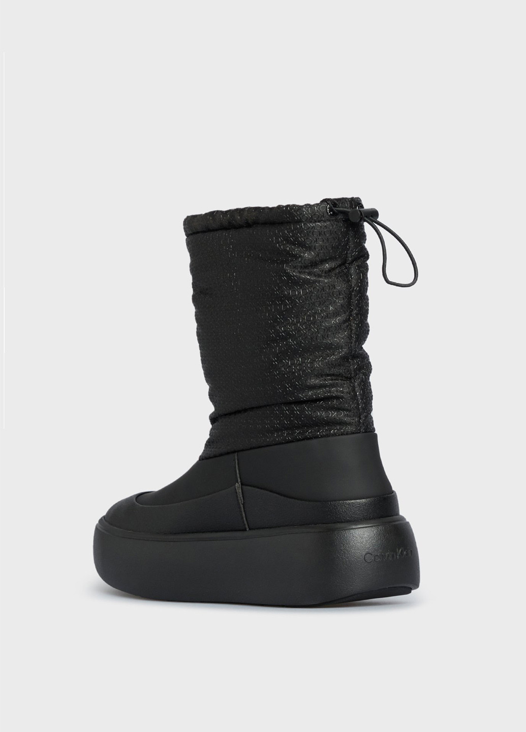 Черные дутики Calvin Klein с логотипом