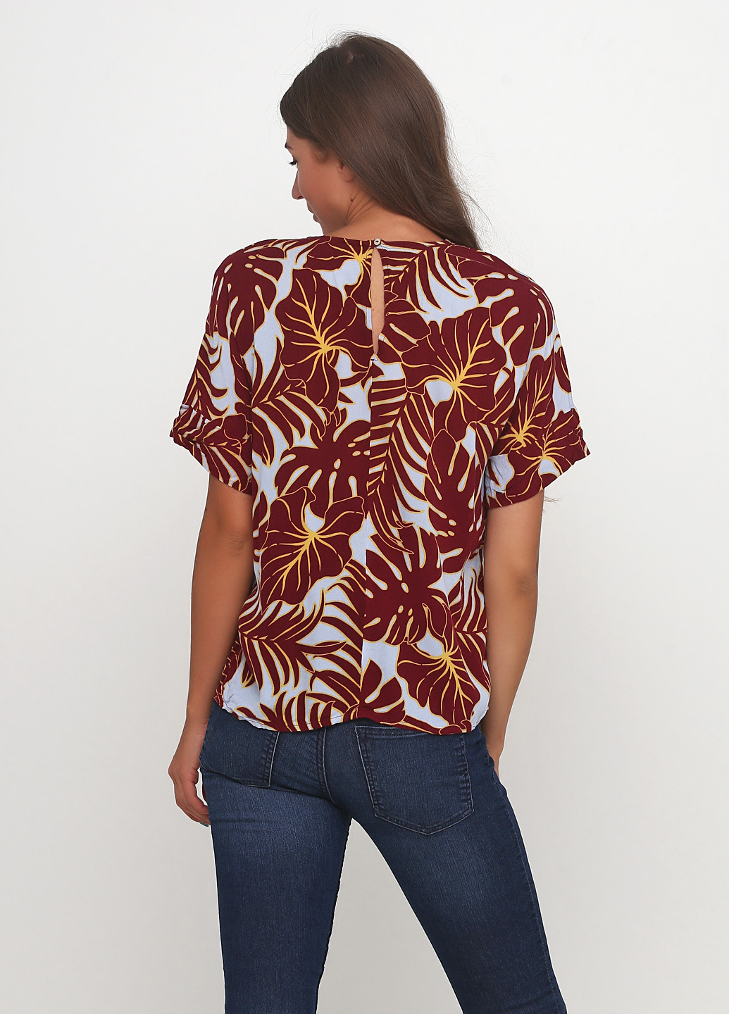 Бордовая летняя блуза H&M